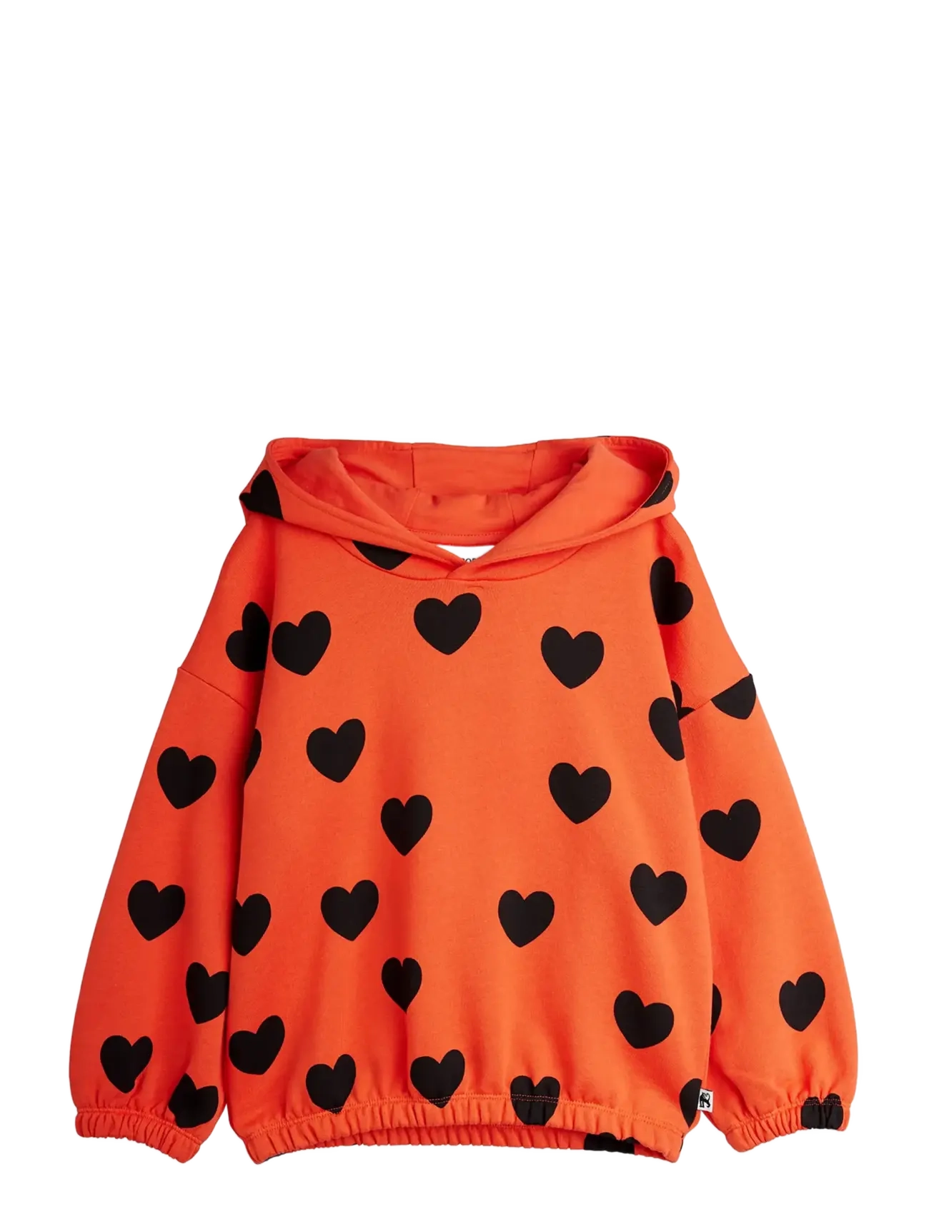 Mini Rodini - Hearts aop hoodie - kapuzenpullover - red - 1