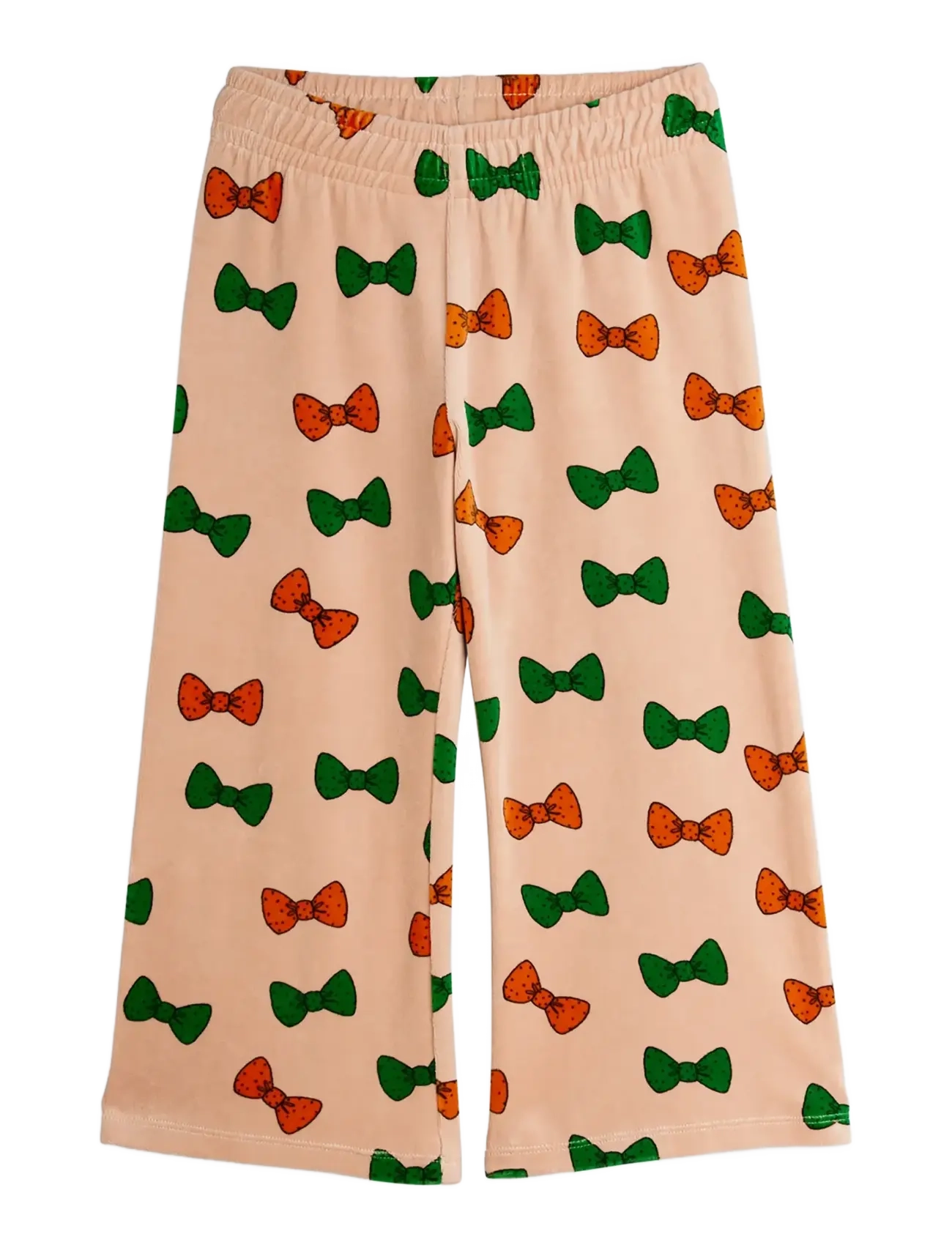 Mini Rodini - Bows aop velour trousers - jogginghosen - pink - 1
