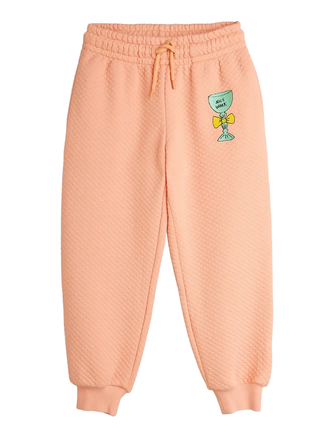 Mini Rodini - Trophy emb quilted sweatpants - jogginghosen - pink - 1