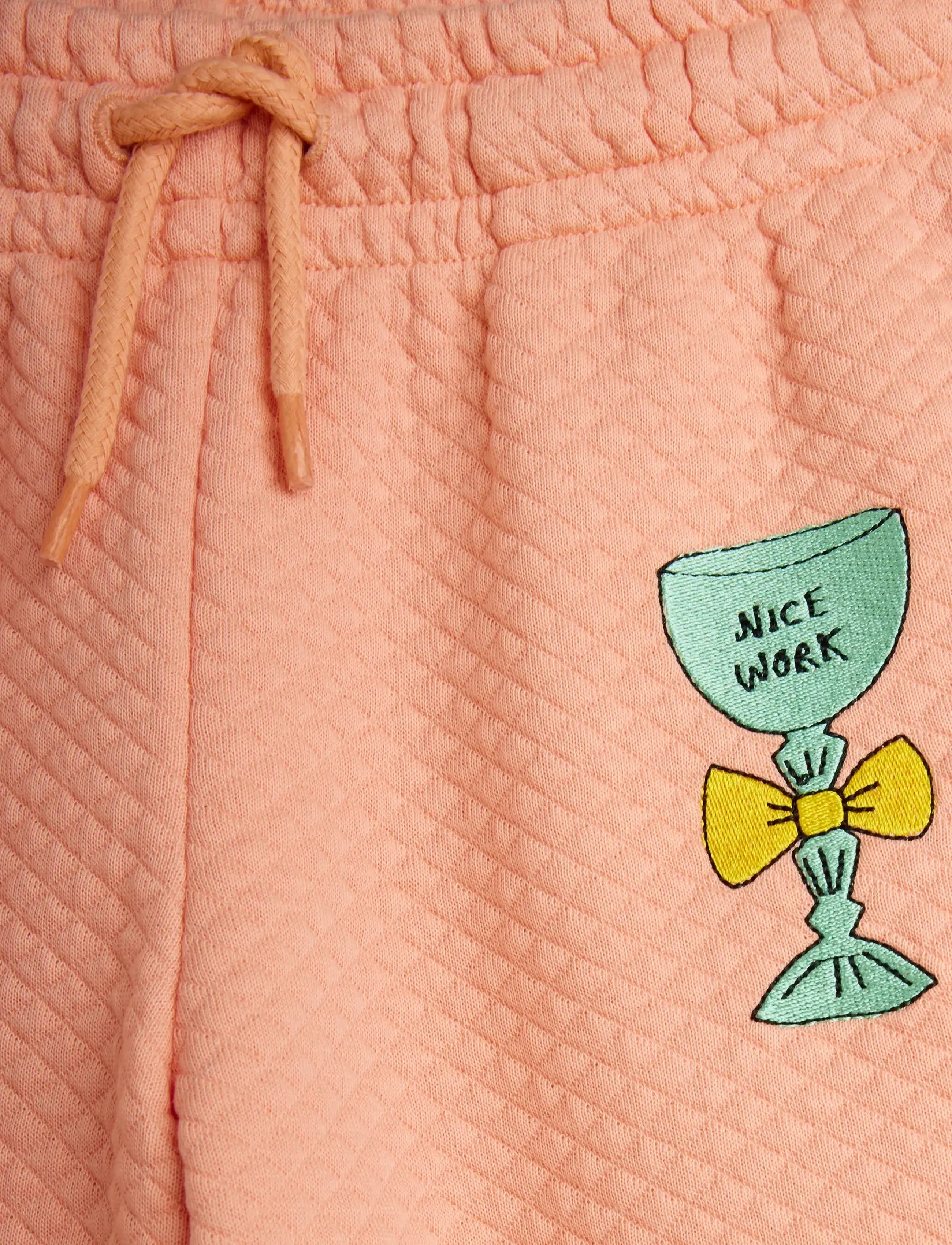 Mini Rodini - Trophy emb quilted sweatpants - jogginghosen - pink - 3