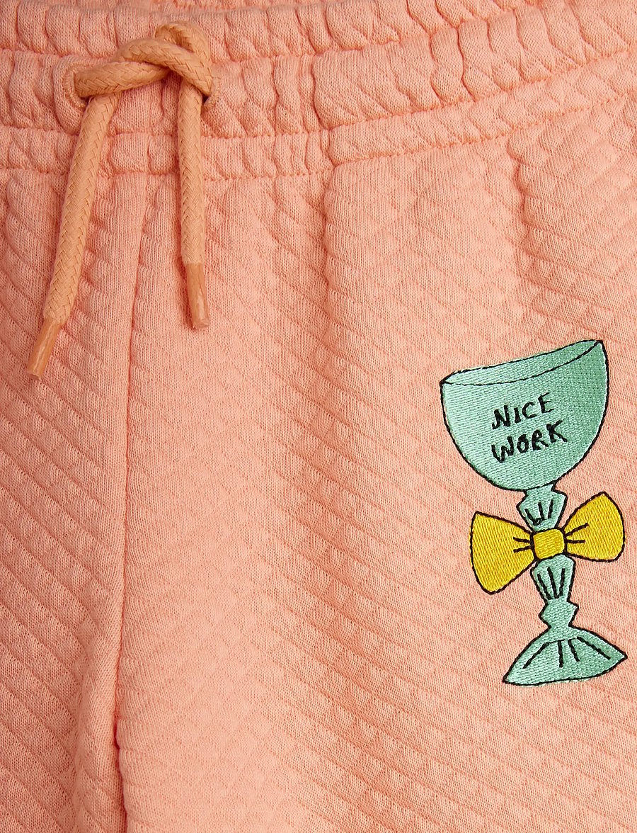 Mini Rodini - Trophy emb quilted sweatpants - jogginghosen - pink - 3