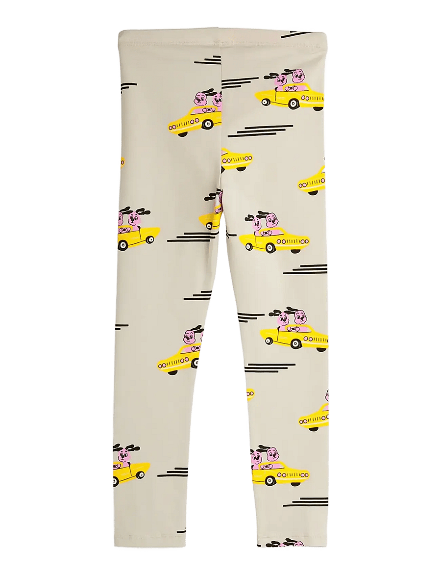 Mini Rodini - Racing rabbits aop leggings - leggings - grey - 1