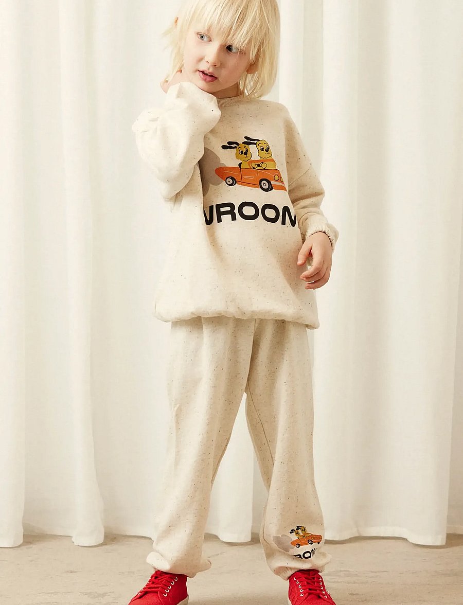 Mini Rodini - Racing rabbits sp sweatpants - jogginghosen - white - 0