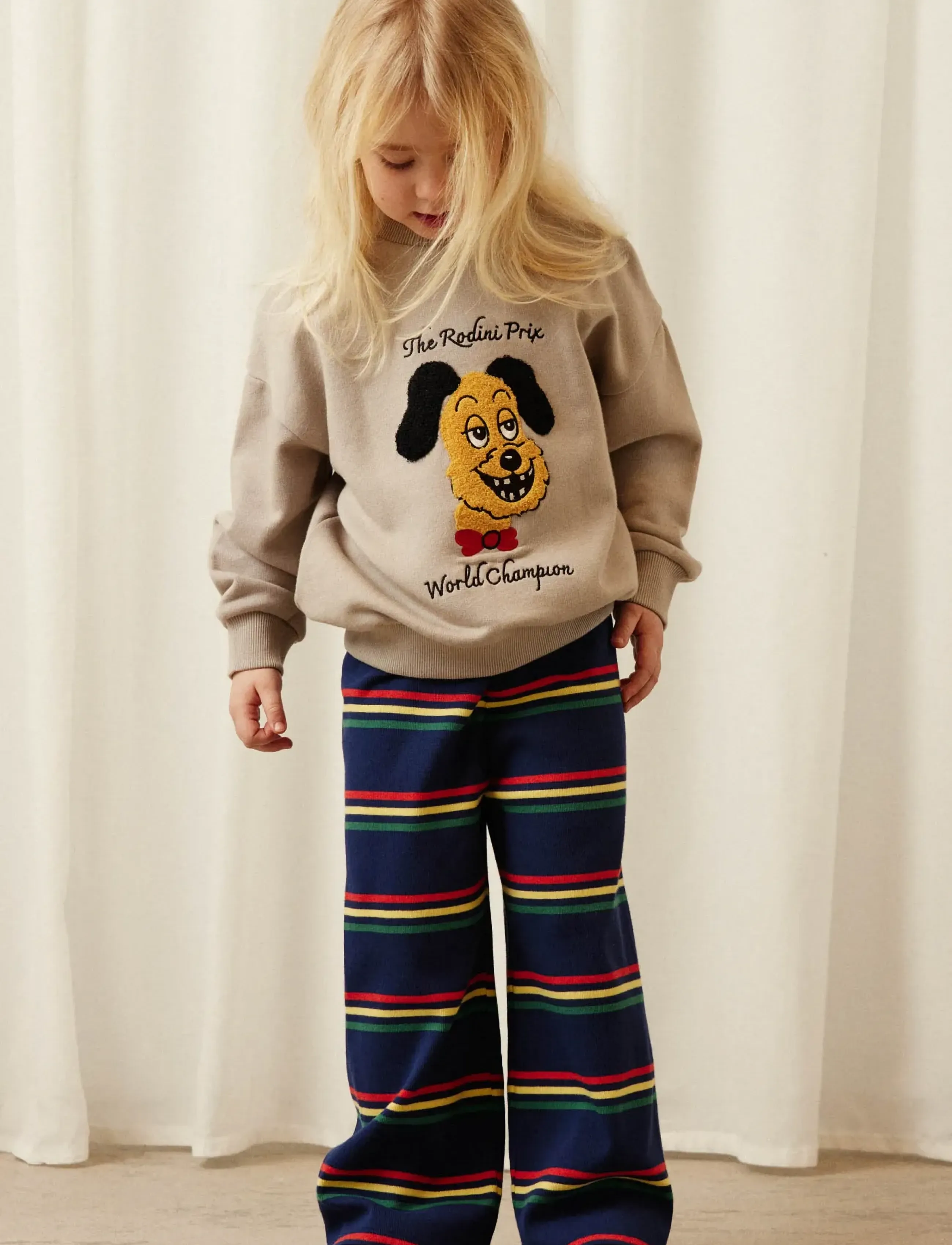 Mini Rodini Multi color stripe trousers - Hosen - MULTI / navy