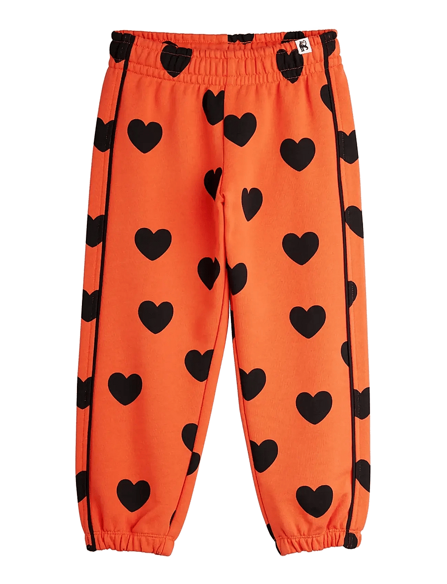 Mini Rodini - Hearts aop piping sweatpants - jogginghosen - red - 1