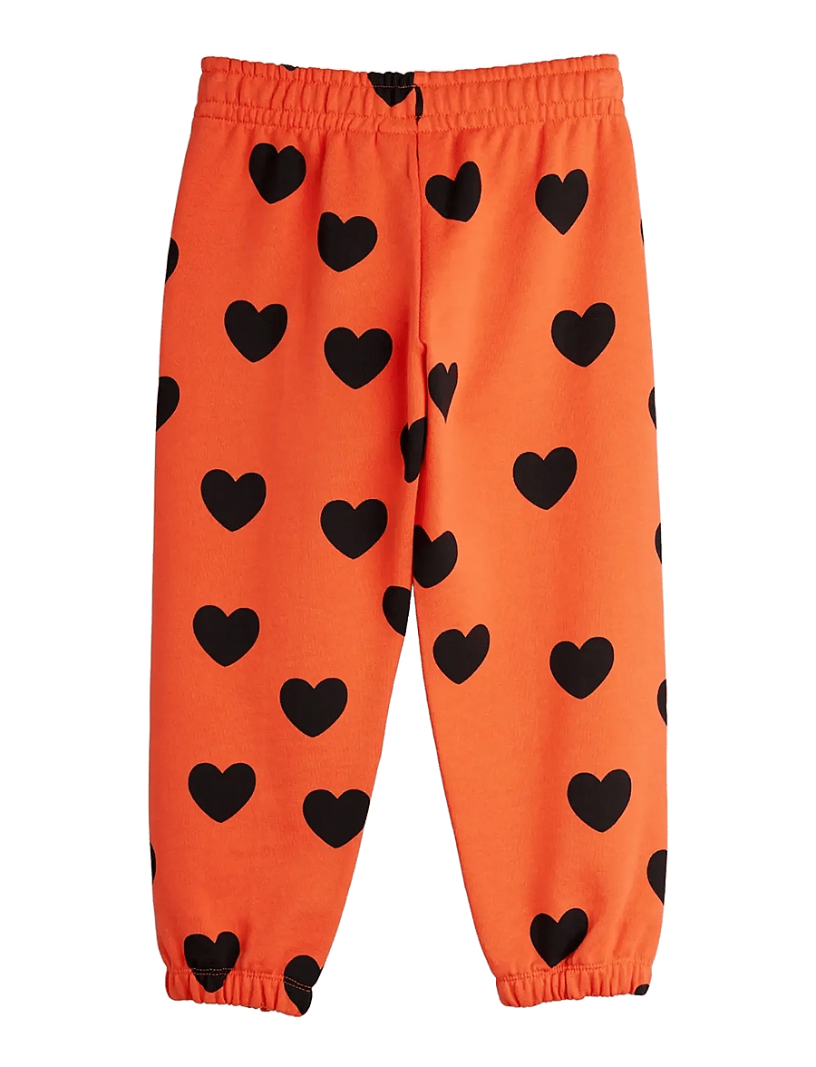 Mini Rodini - Hearts aop piping sweatpants - jogginghosen - red - 2