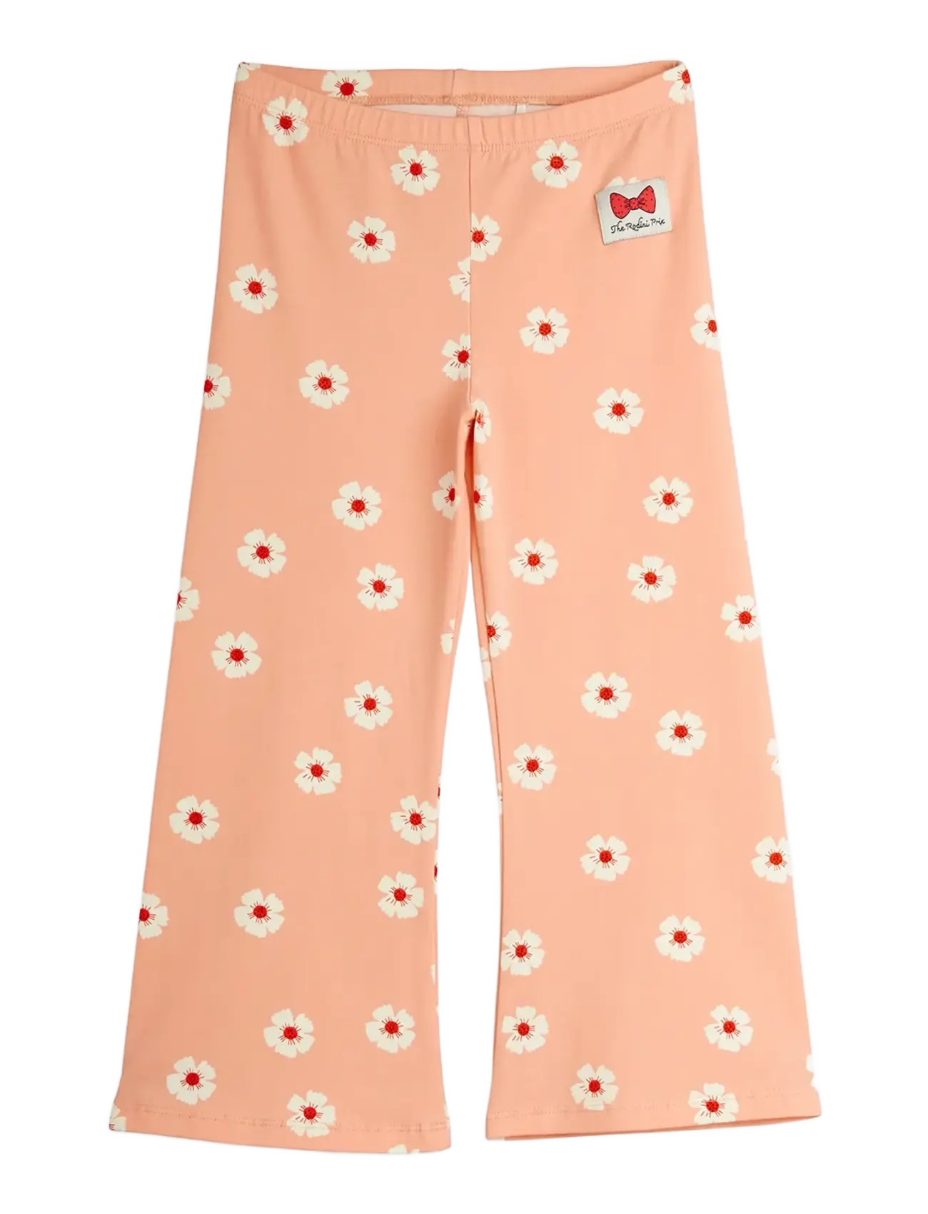 Mini Rodini - Flowers aop flared trousers - babyhosen - pink - 1
