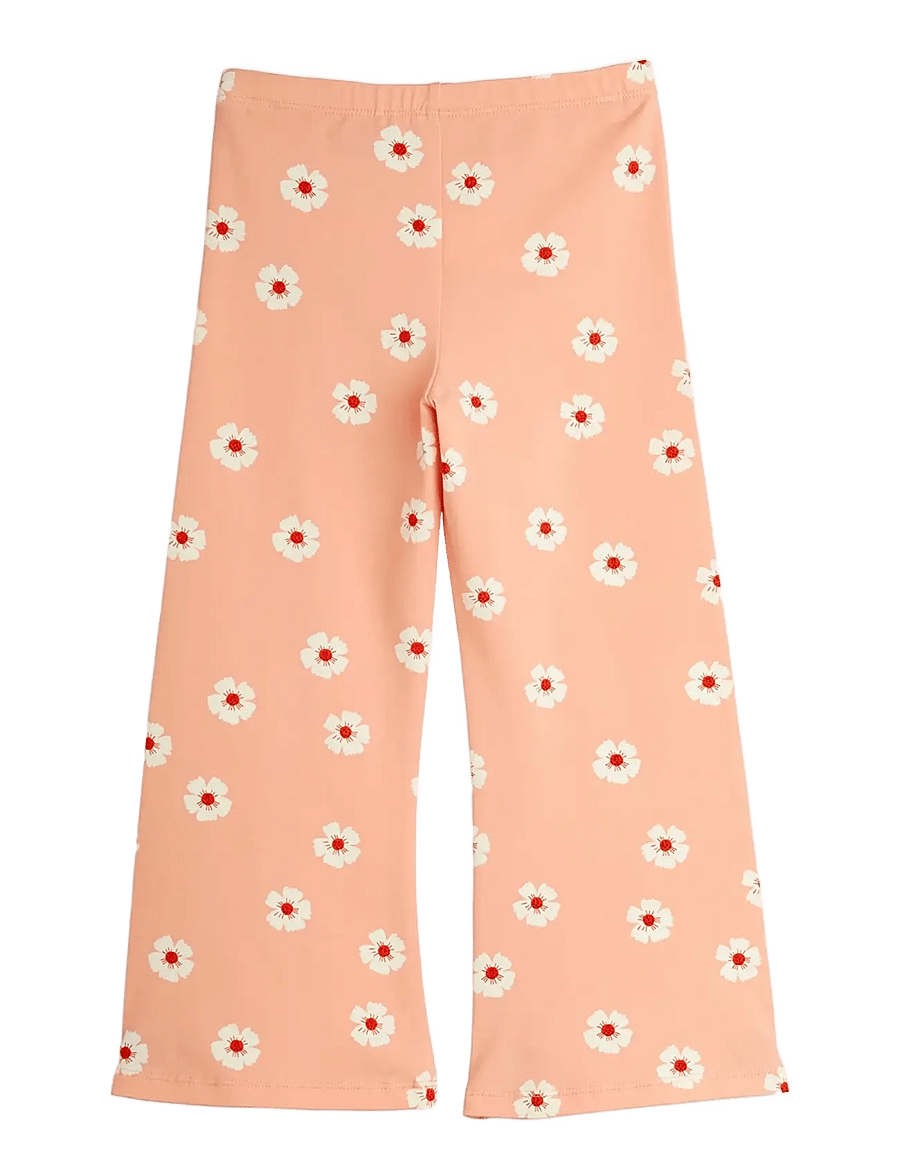 Mini Rodini - Flowers aop flared trousers - babyhosen - pink - 2