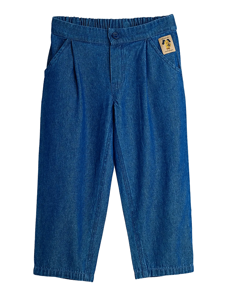 Mini Rodini - Rodini prix Lw denim woven trousers - loose jeans - blue - 0
