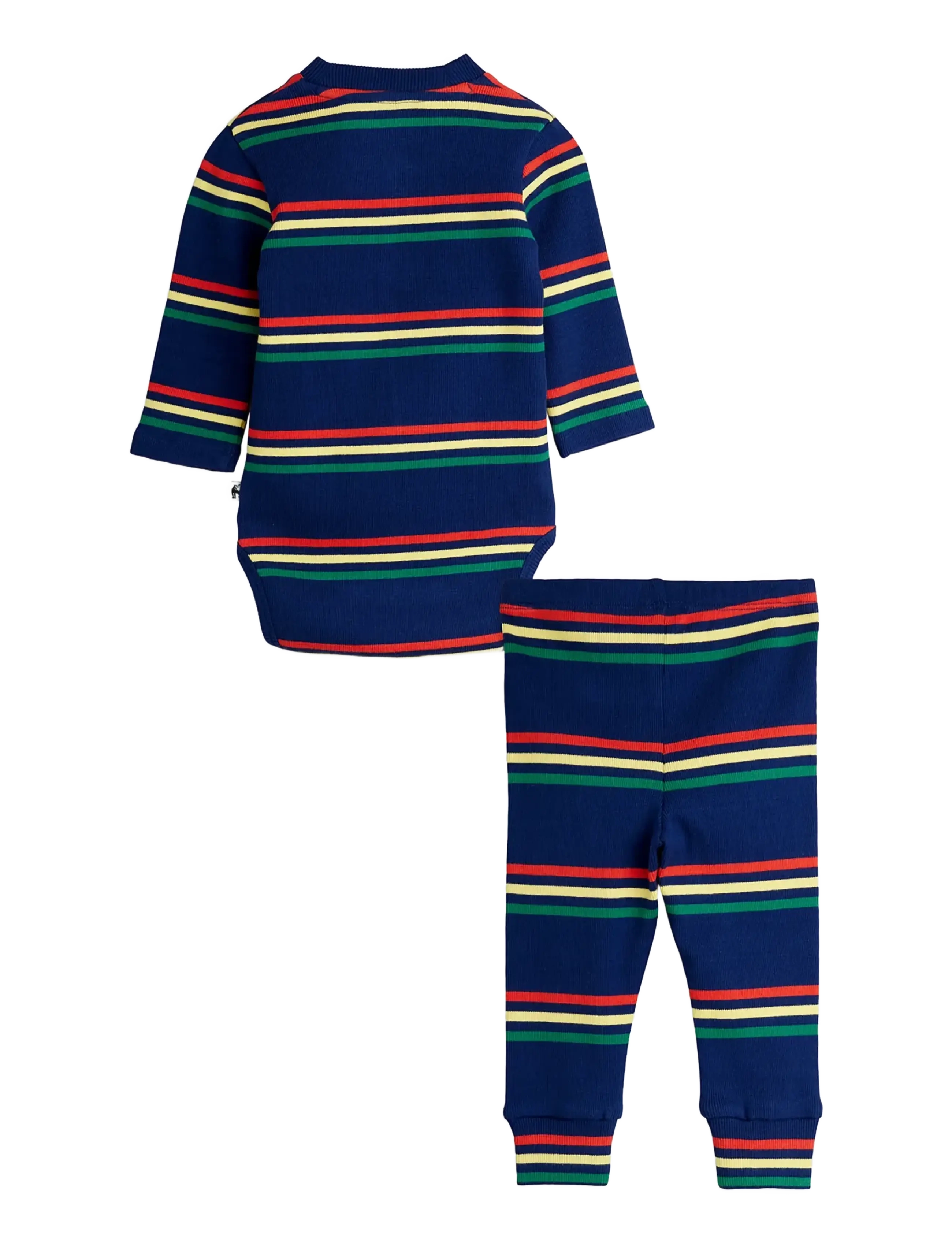 Mini Rodini - Multi color stripe ls baby set - sets mit body - multi - 1