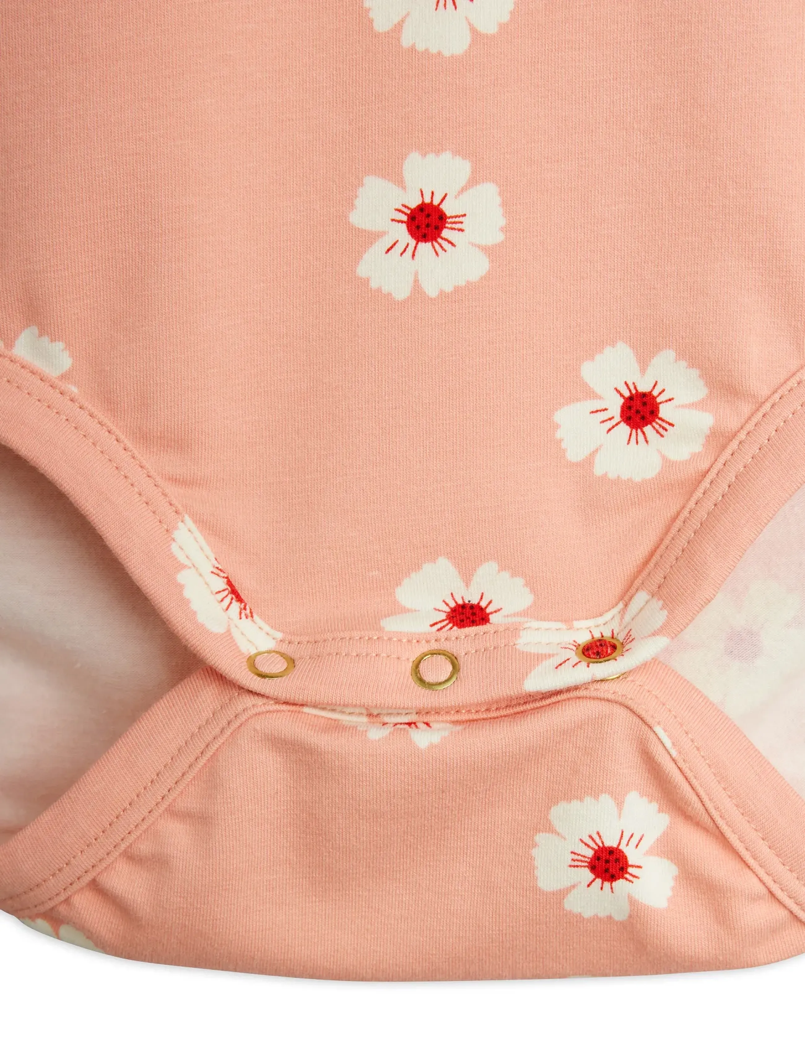 Mini Rodini - Flowers aop ls body - long-sleeved bodies - pink - 2