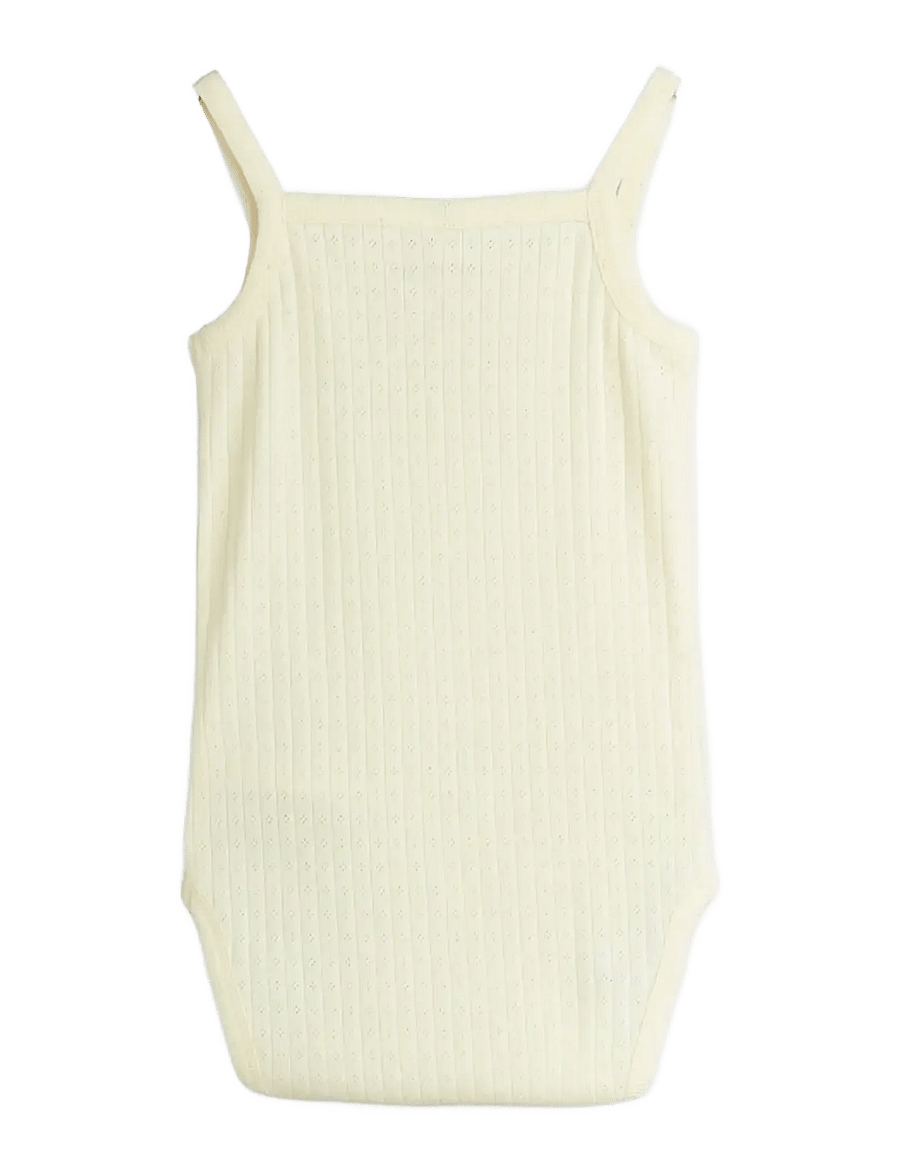Mini Rodini - Car sp pointelle tank body - Ärmellose bodys - white - 1