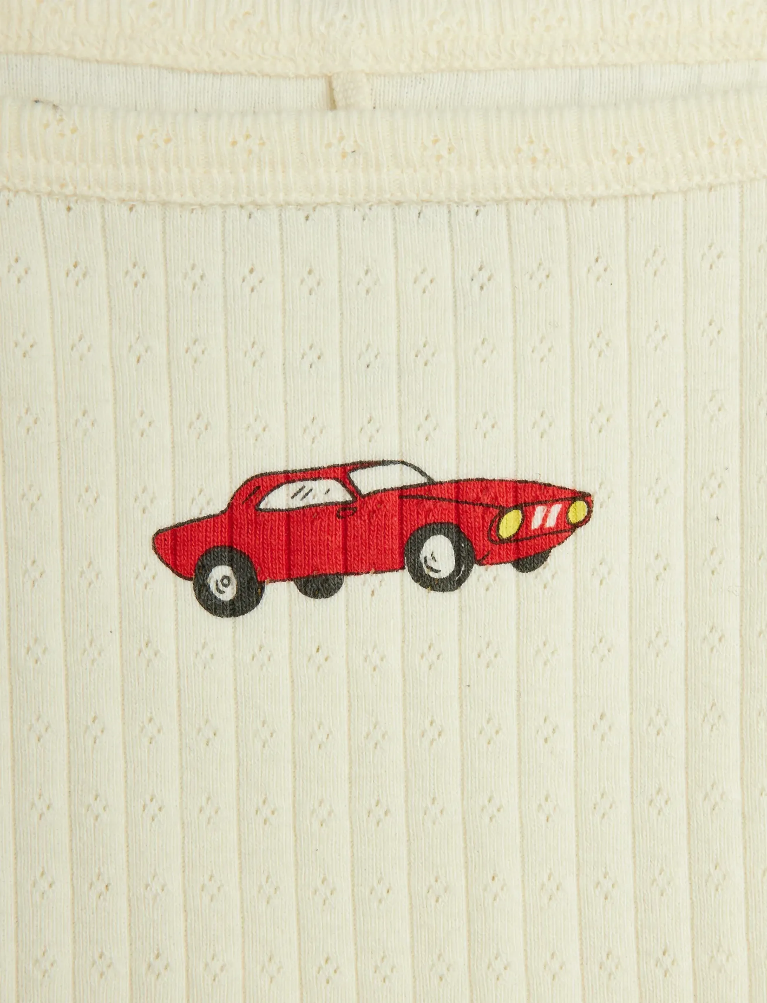 Mini Rodini - Car sp pointelle tank body - Ärmellose bodys - white - 2