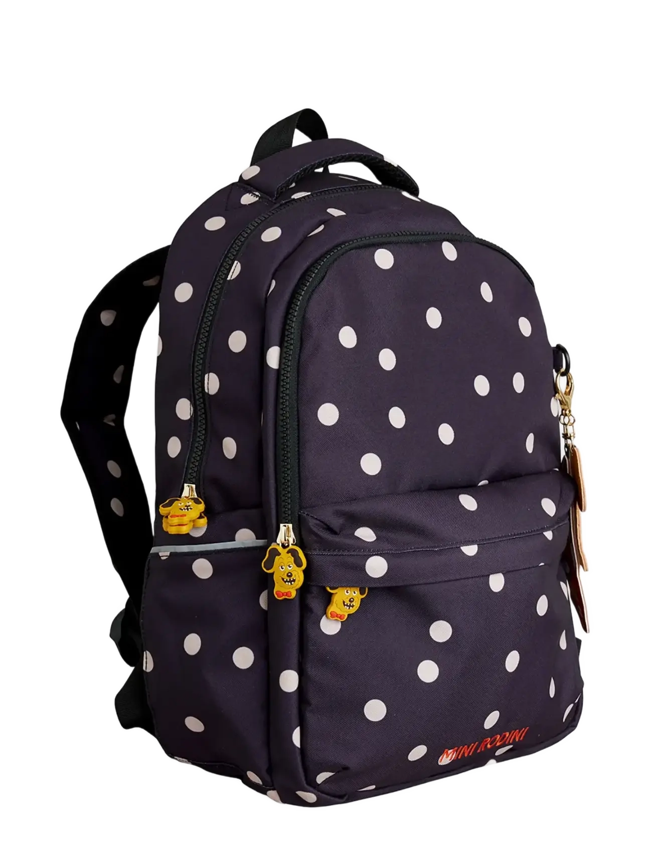 Mini Rodini Dots aop school backpack - Backpacks - BLACK / black