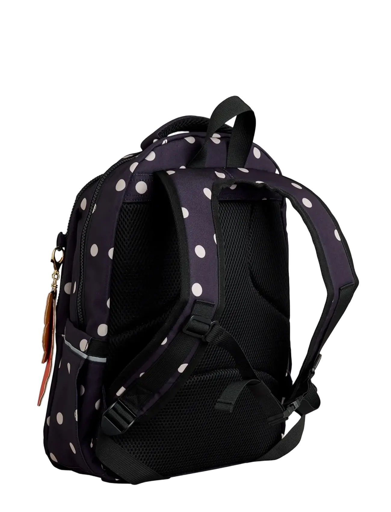 Mini Rodini - Dots aop school backpack - backpacks - black - 2
