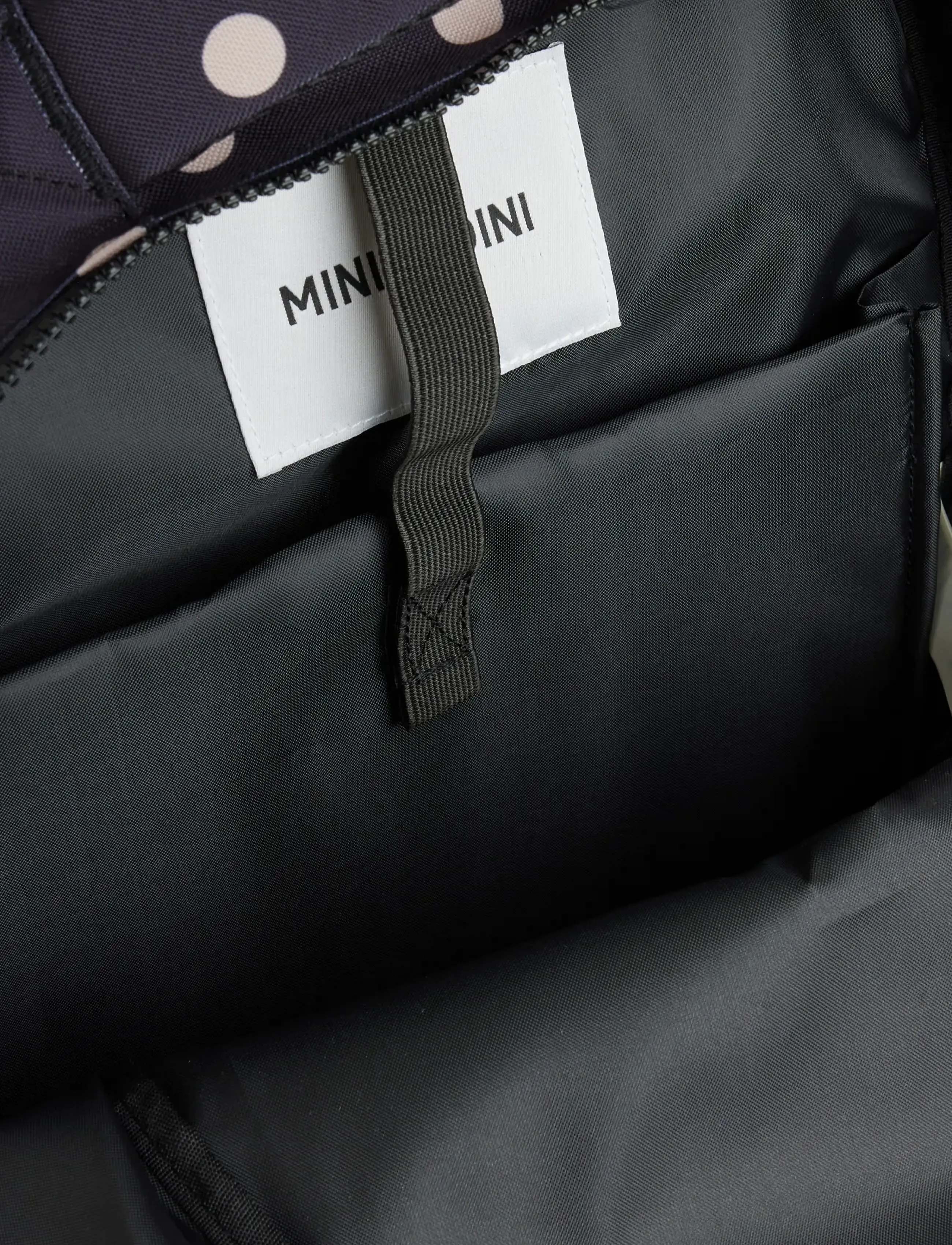 Mini Rodini - Dots aop school backpack - backpacks - black - 3