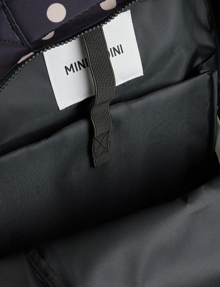 Mini Rodini - Dots aop school backpack - backpacks - black - 3