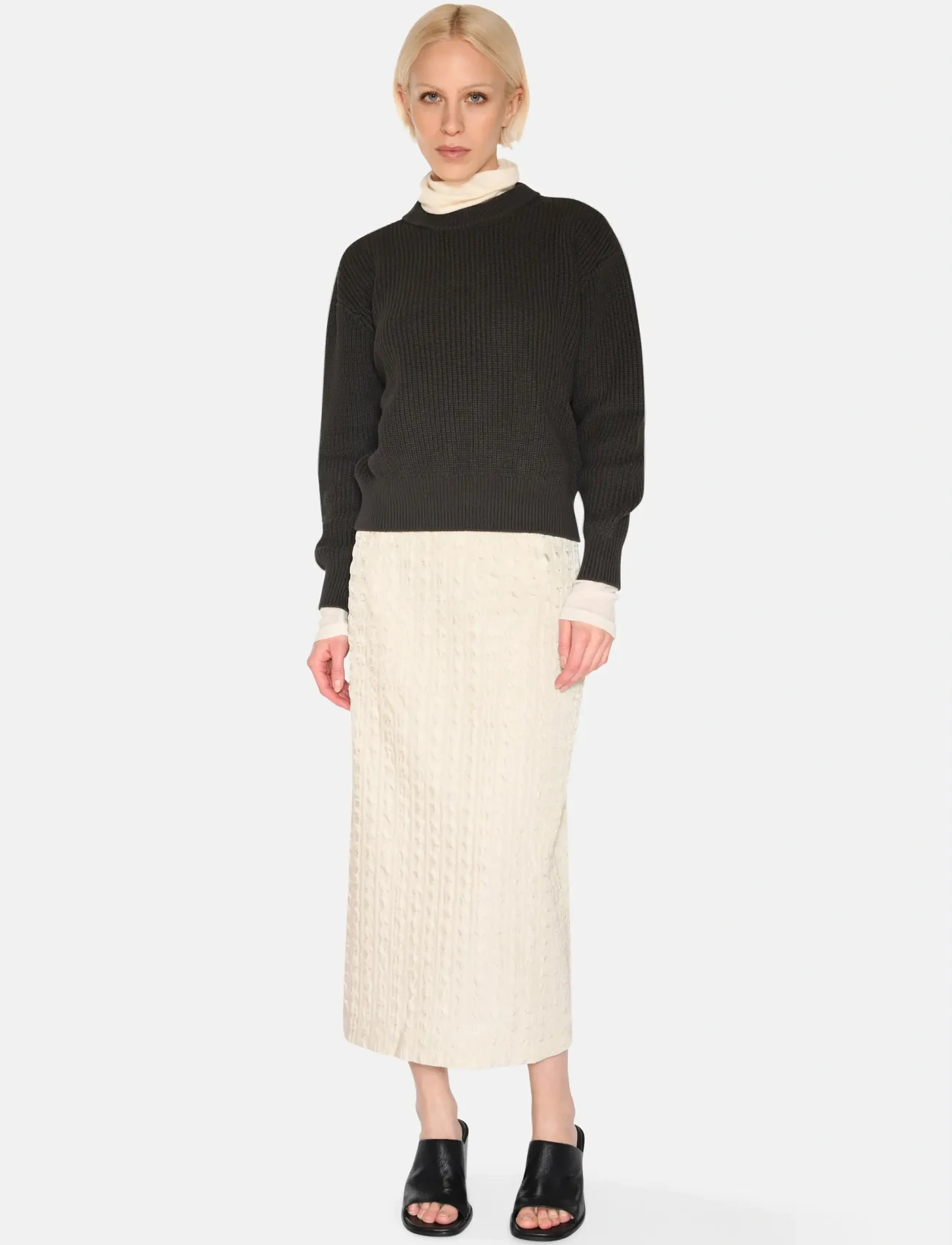 Minimum - Mikala jumper G006 GOTS - trøjer - 0506 black ink - 3
