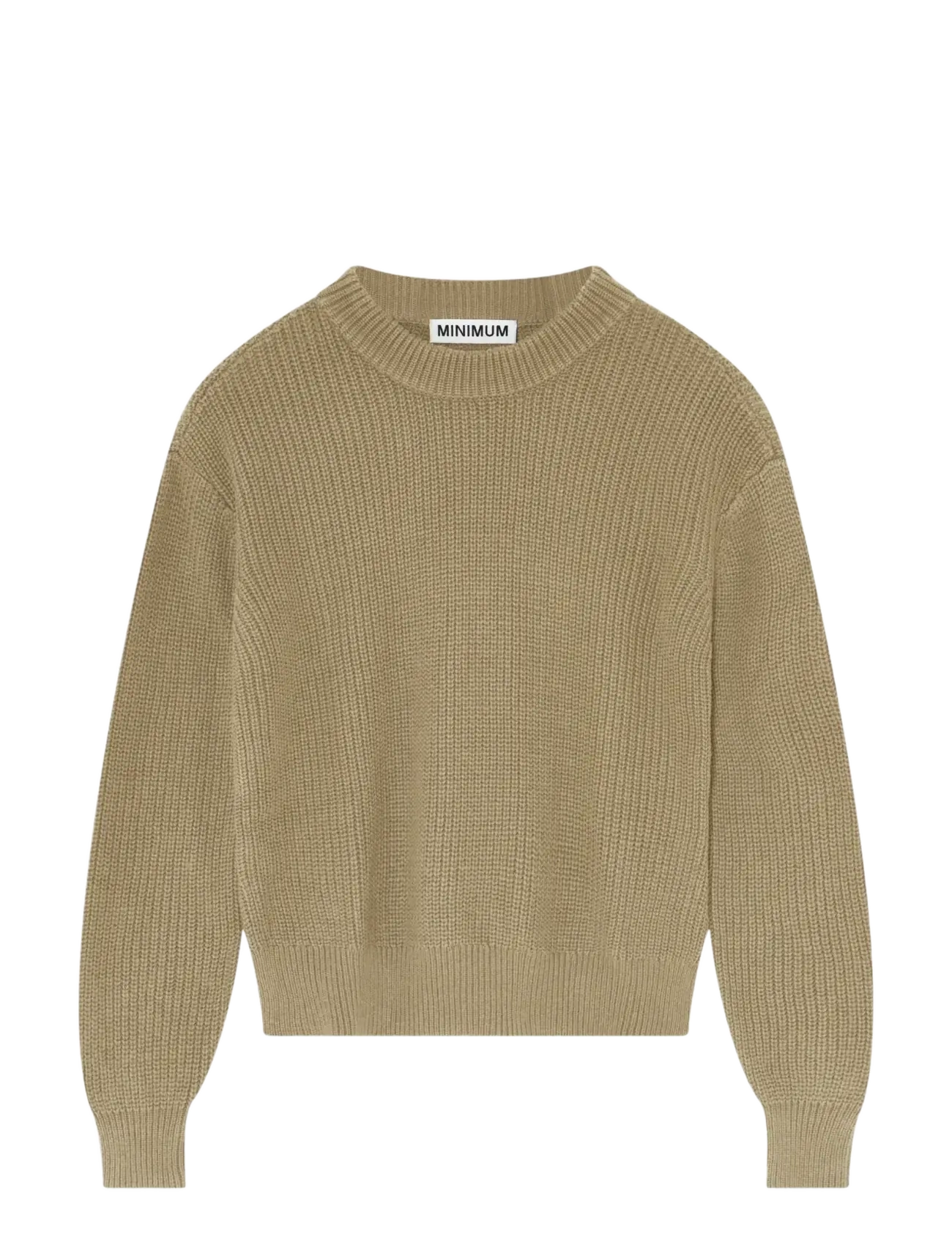 Minimum Mikala jumper G006 GOTS - Minimum - 0513 EUCALYPTUS / beige