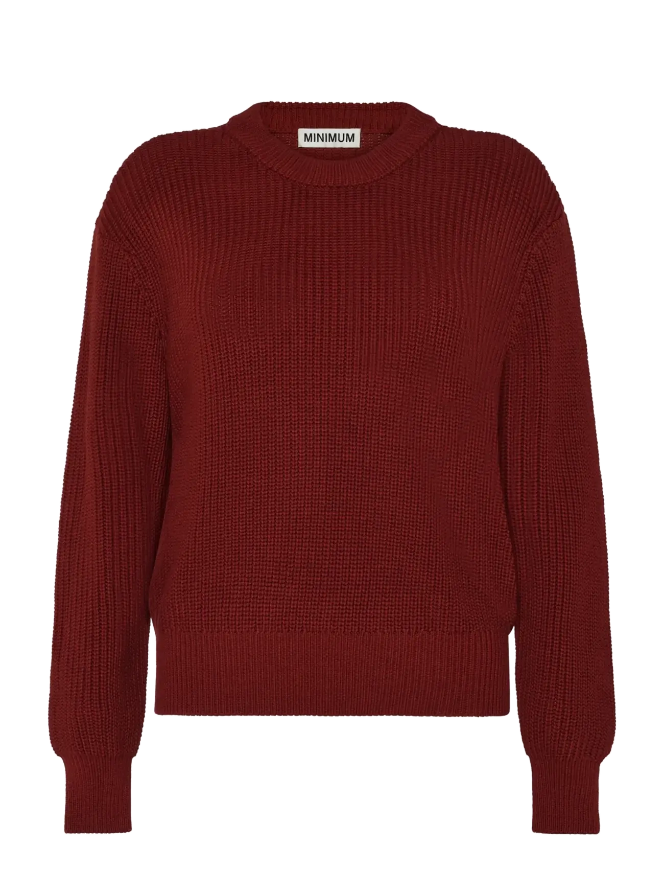 Minimum Mikala jumper G006 GOTS - Minimum - 1534 MERLOT / burgundy