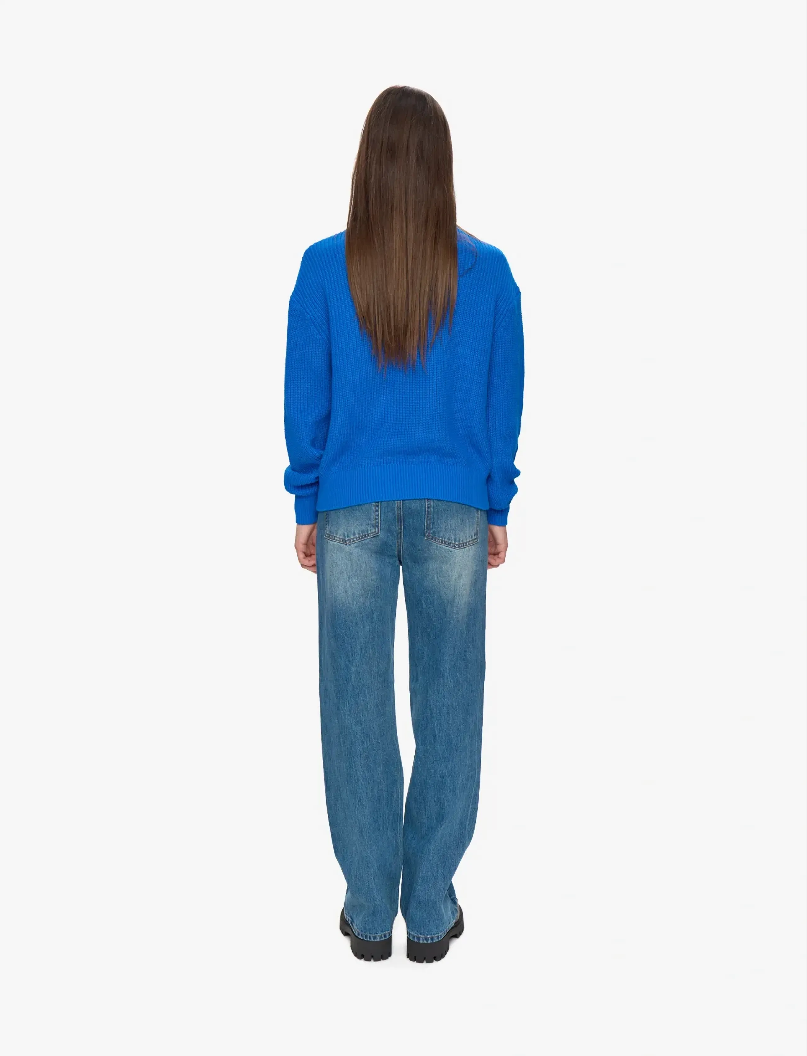 Minimum - Mikala jumper G006 GOTS - neulepuserot - 4148 victoria blue - 3