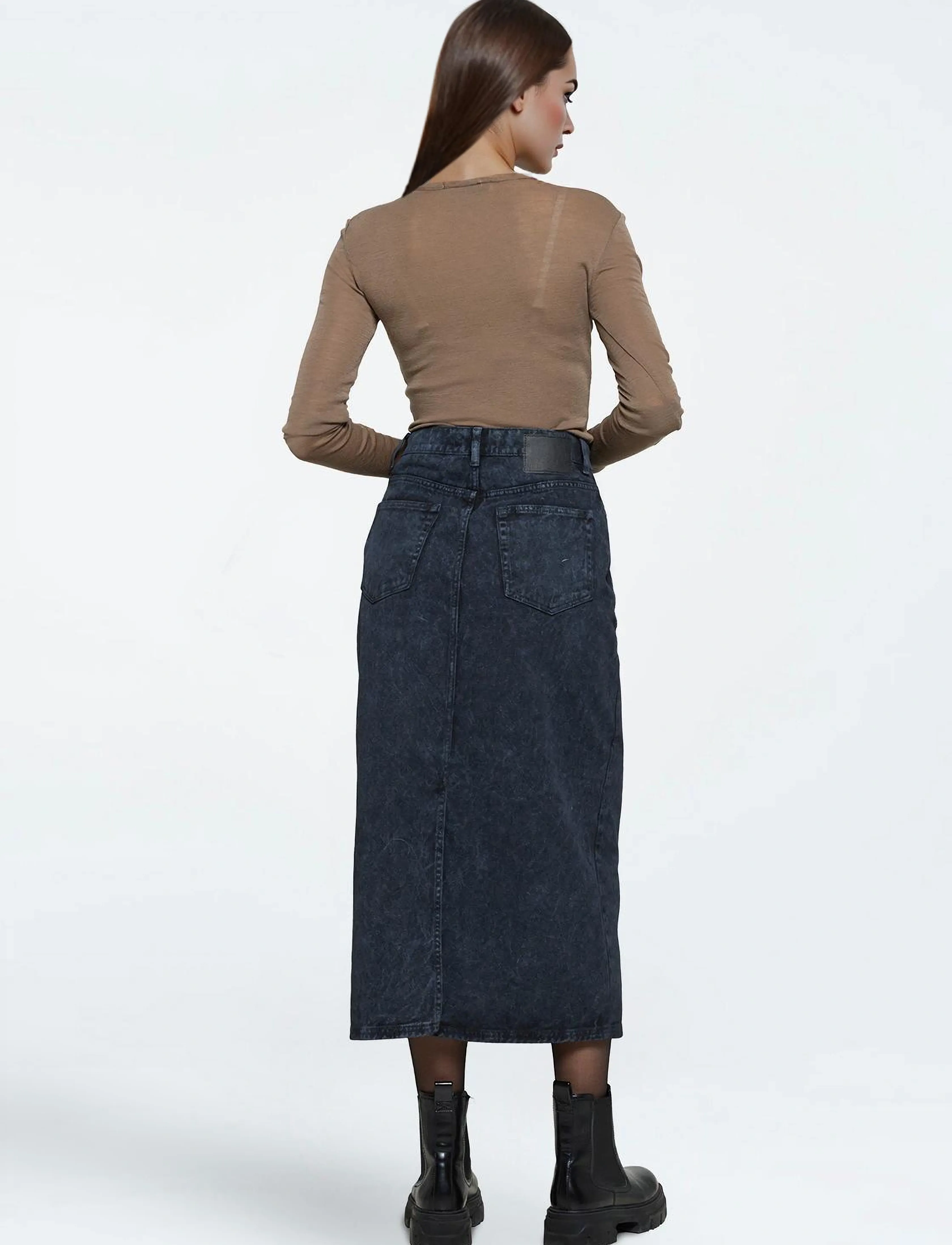 Minimum - Natashas crew neck 3736 - langærmede toppe - 1815 shitake - 3