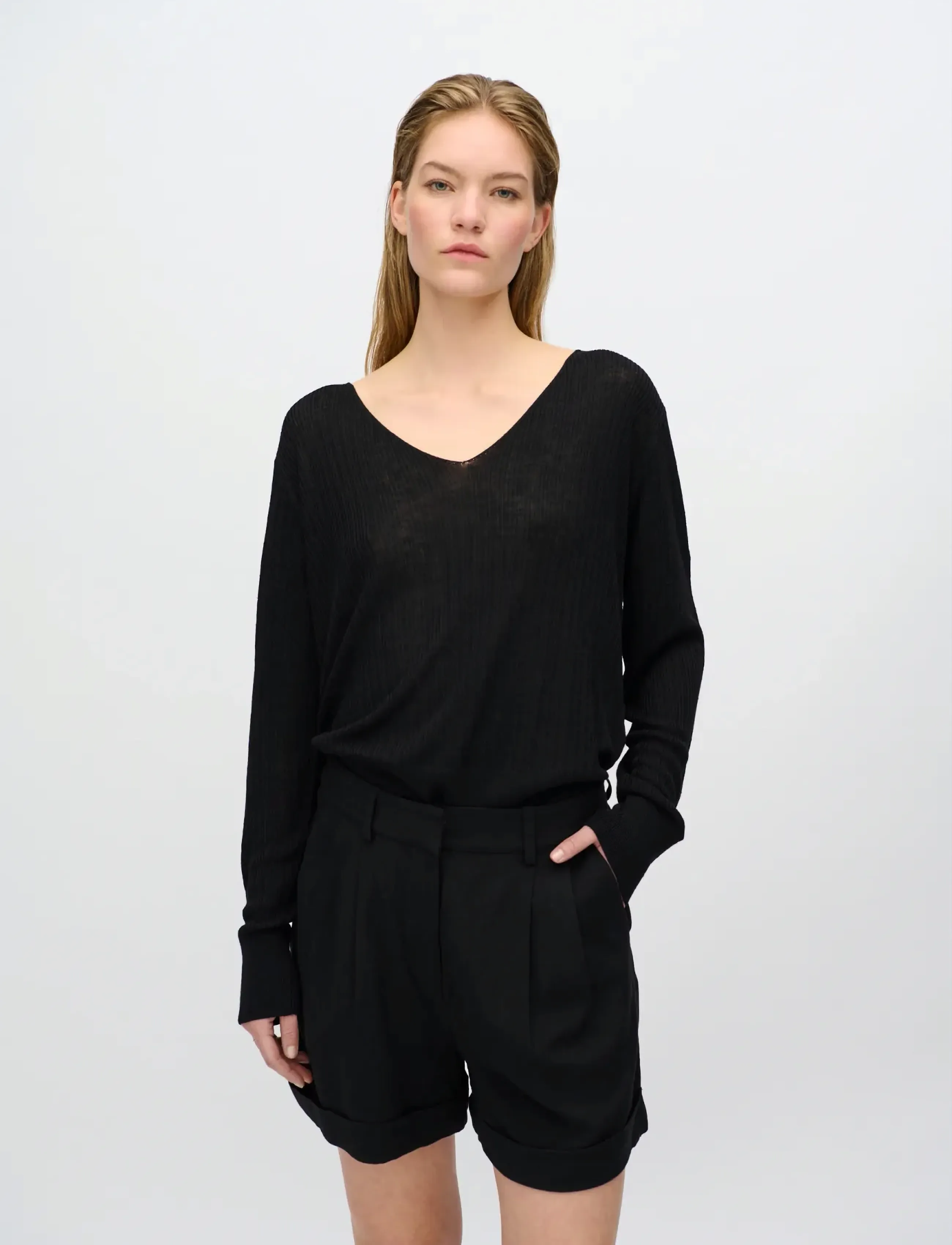 Minimum - Codasa jumper 4152 - långärmade toppar - 999 black - 3