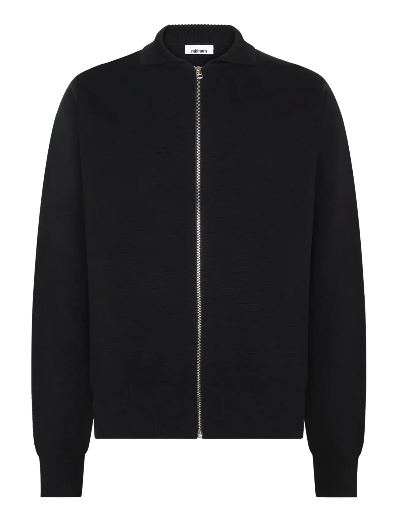 Minimum Keano full zip polo 3057 - Clothing - 999 BLACK / black