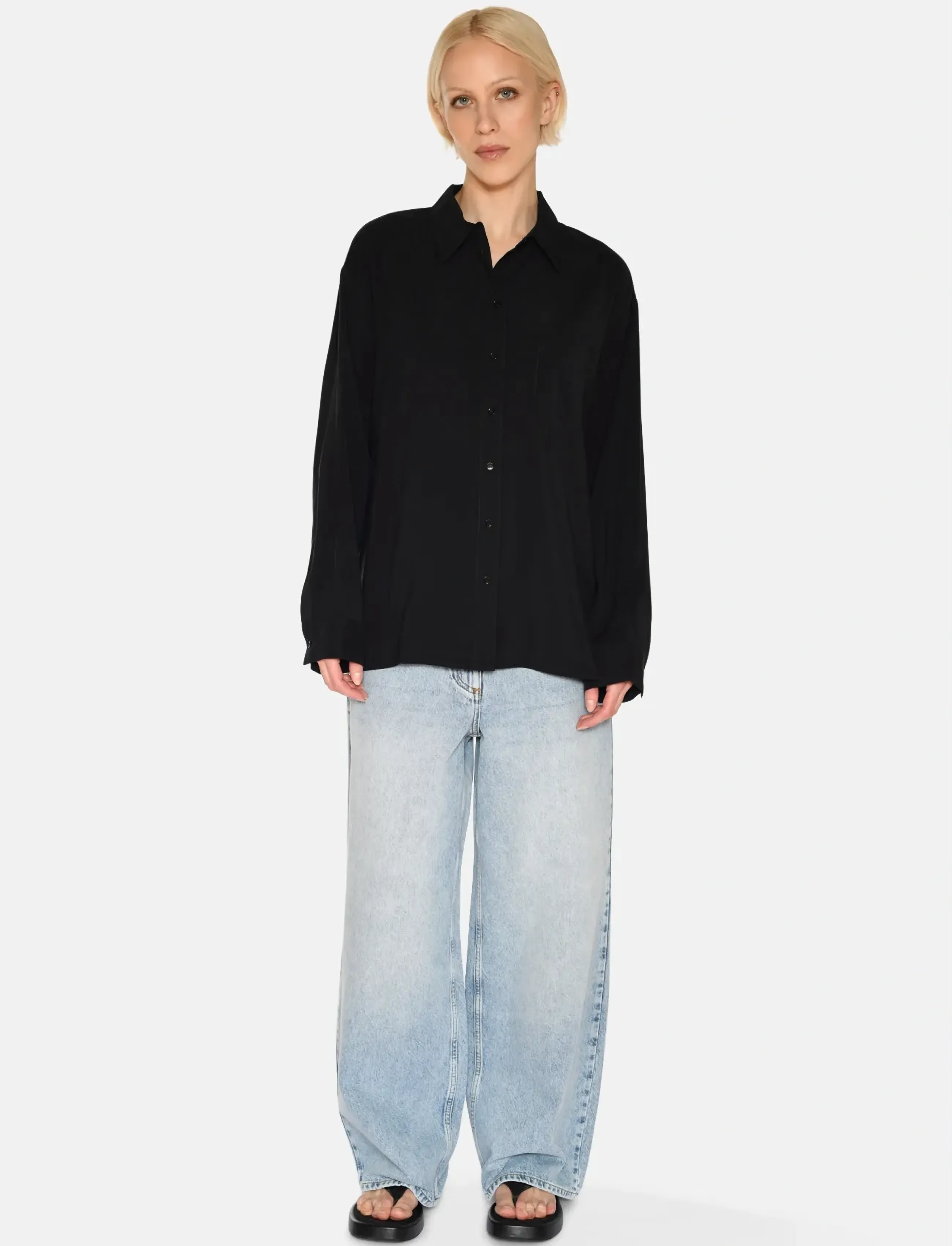 Minimum - Fern shirt 3859 - langærmede skjorter - 999 black - 3