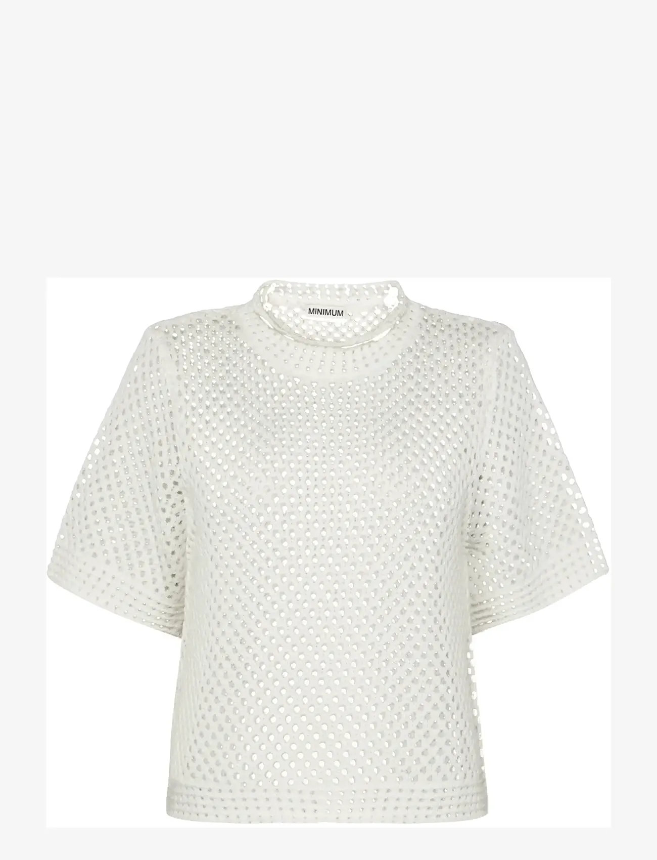 Minimum - Lily t-shirt 4119 - kortærmede bluser - 0608 coco milk - 0