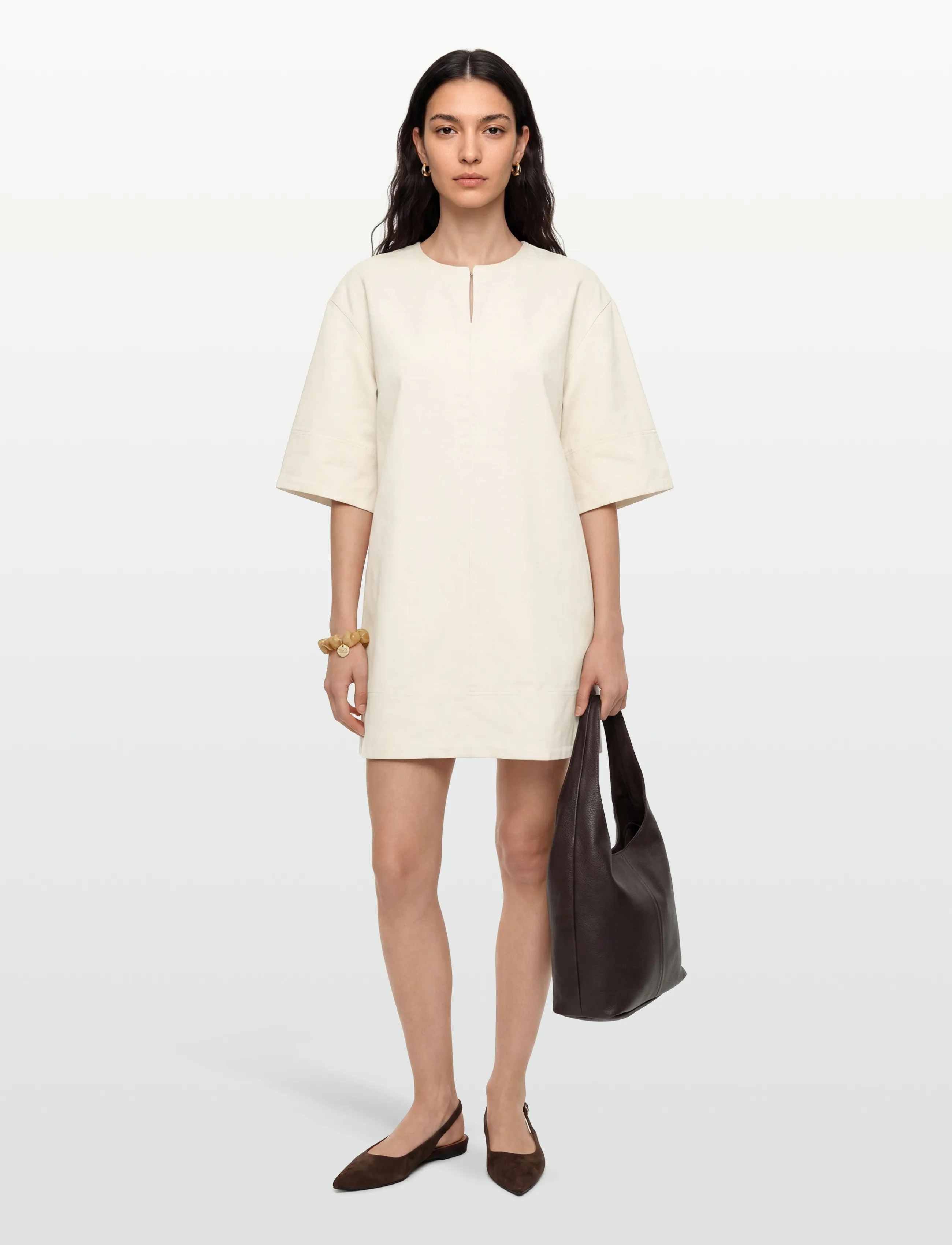 Minimum Wilma dress 4579 - T-shirtklänningar - 0701 WHISPER WHITE / white
