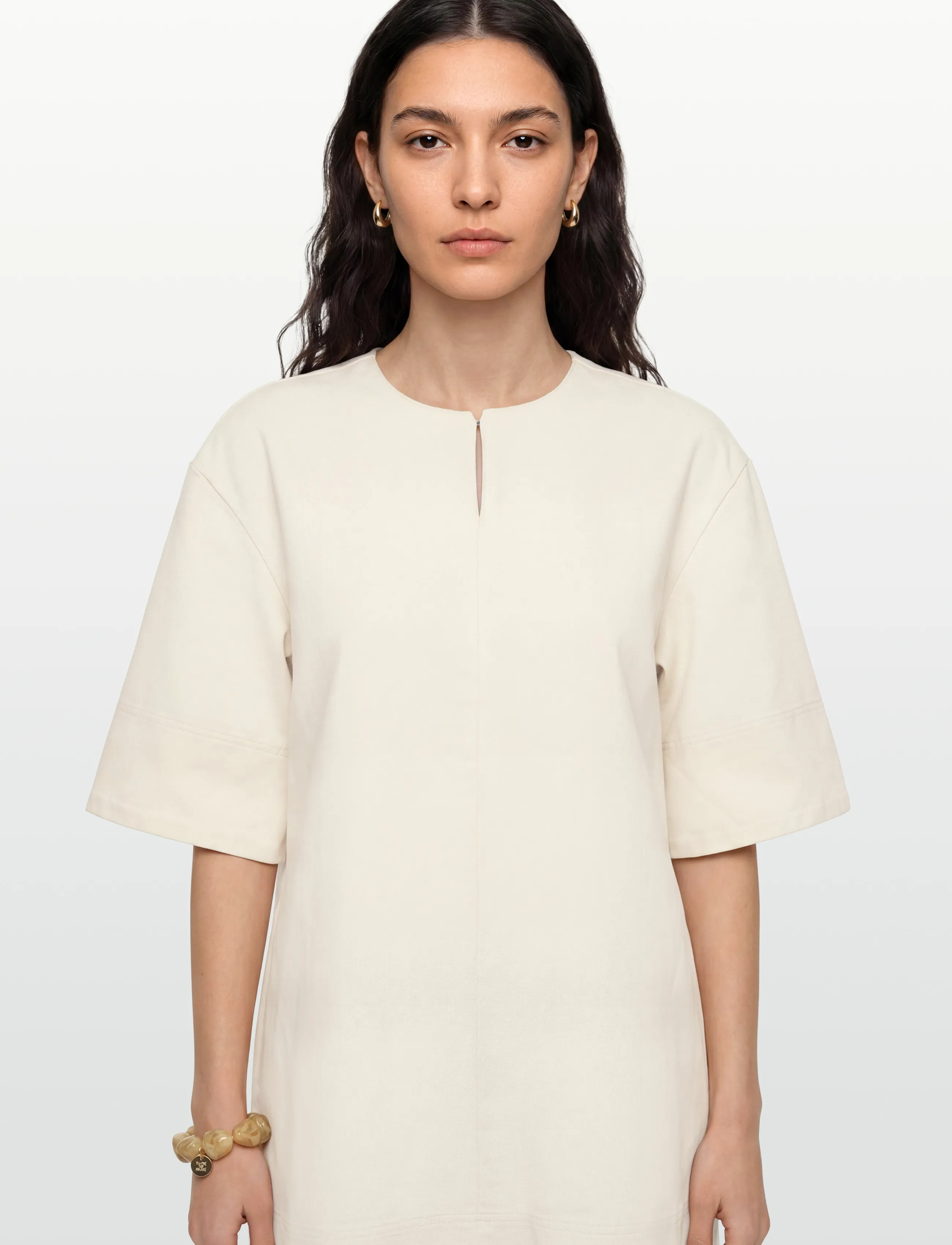 Minimum - Wilma dress 4579 - t-shirtkjoler - 0701 whisper white - 3