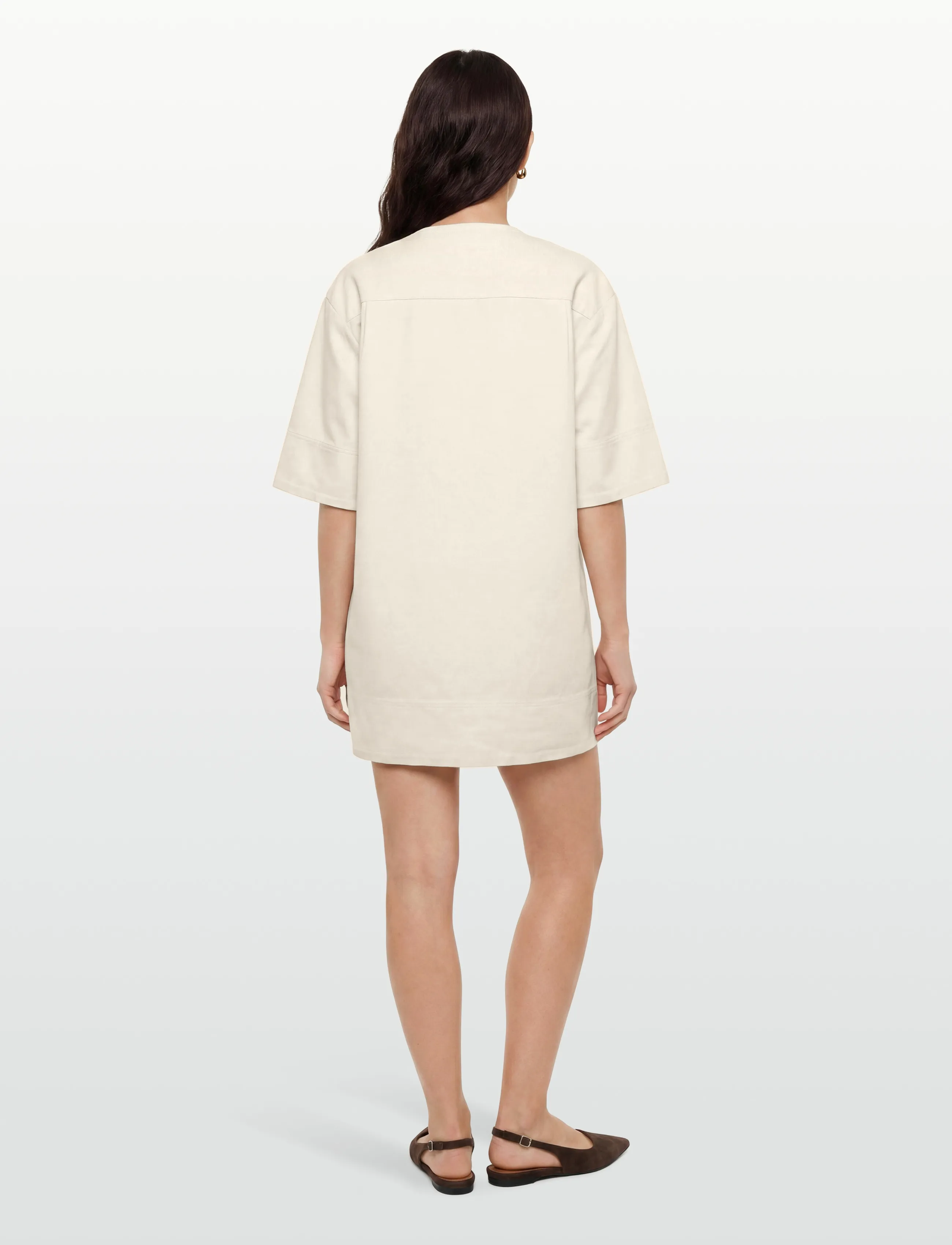 Minimum - Wilma dress 4579 - t-shirtkjoler - 0701 whisper white - 4