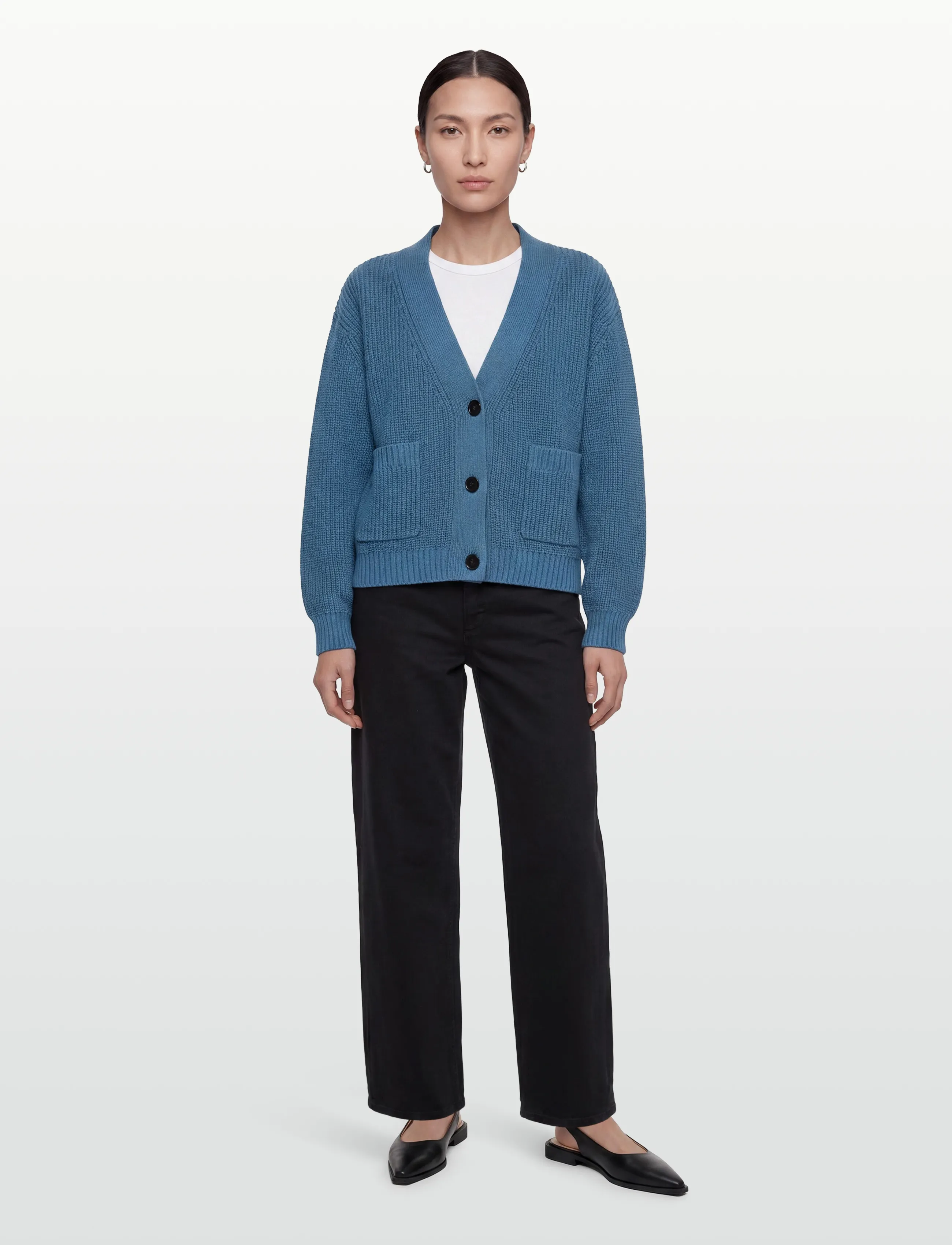 Minimum - Gala cardigan G006 GOTS - cardigans - 2340 blue ashes - 0