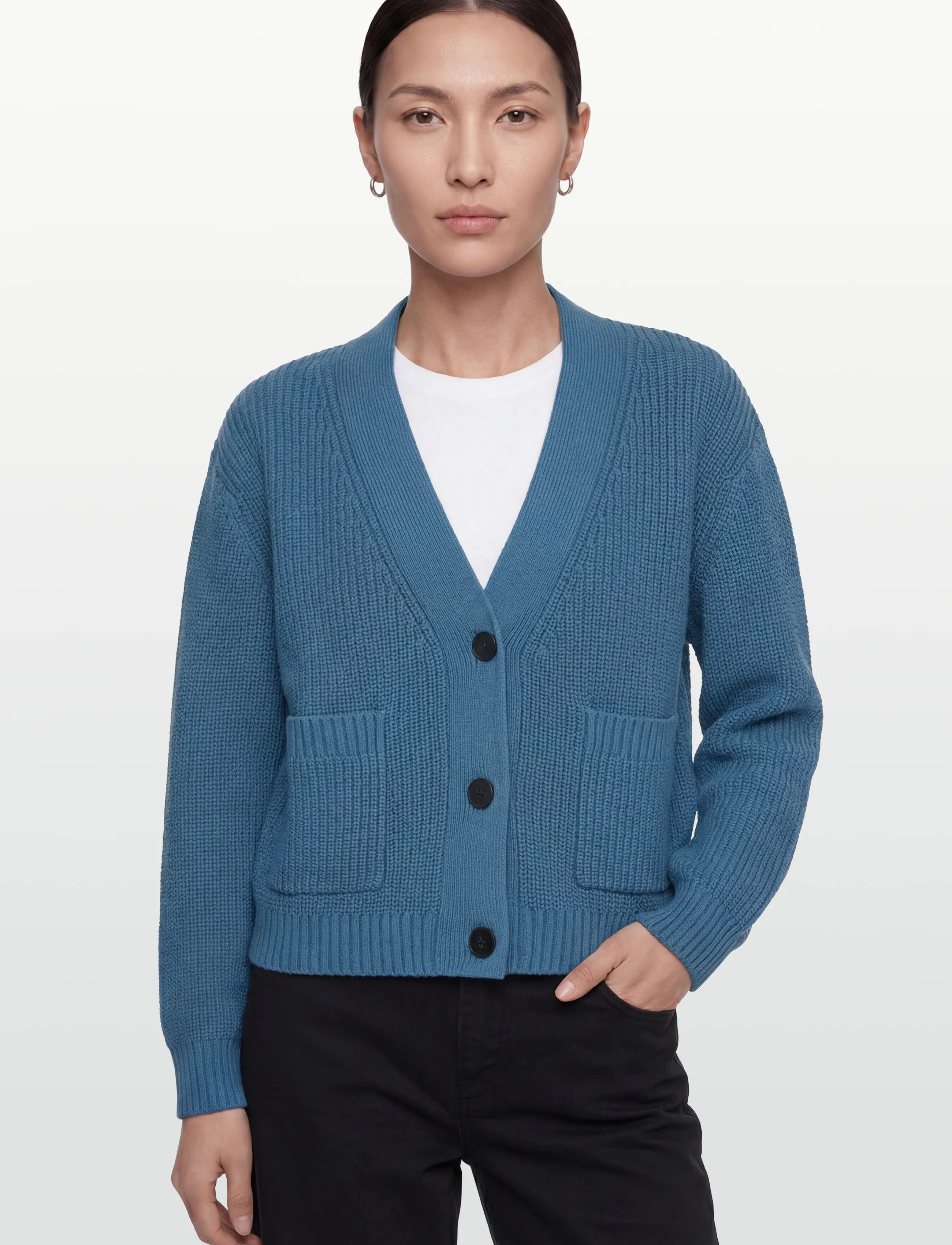 Minimum - Gala cardigan G006 GOTS - cardigans - 2340 blue ashes - 3