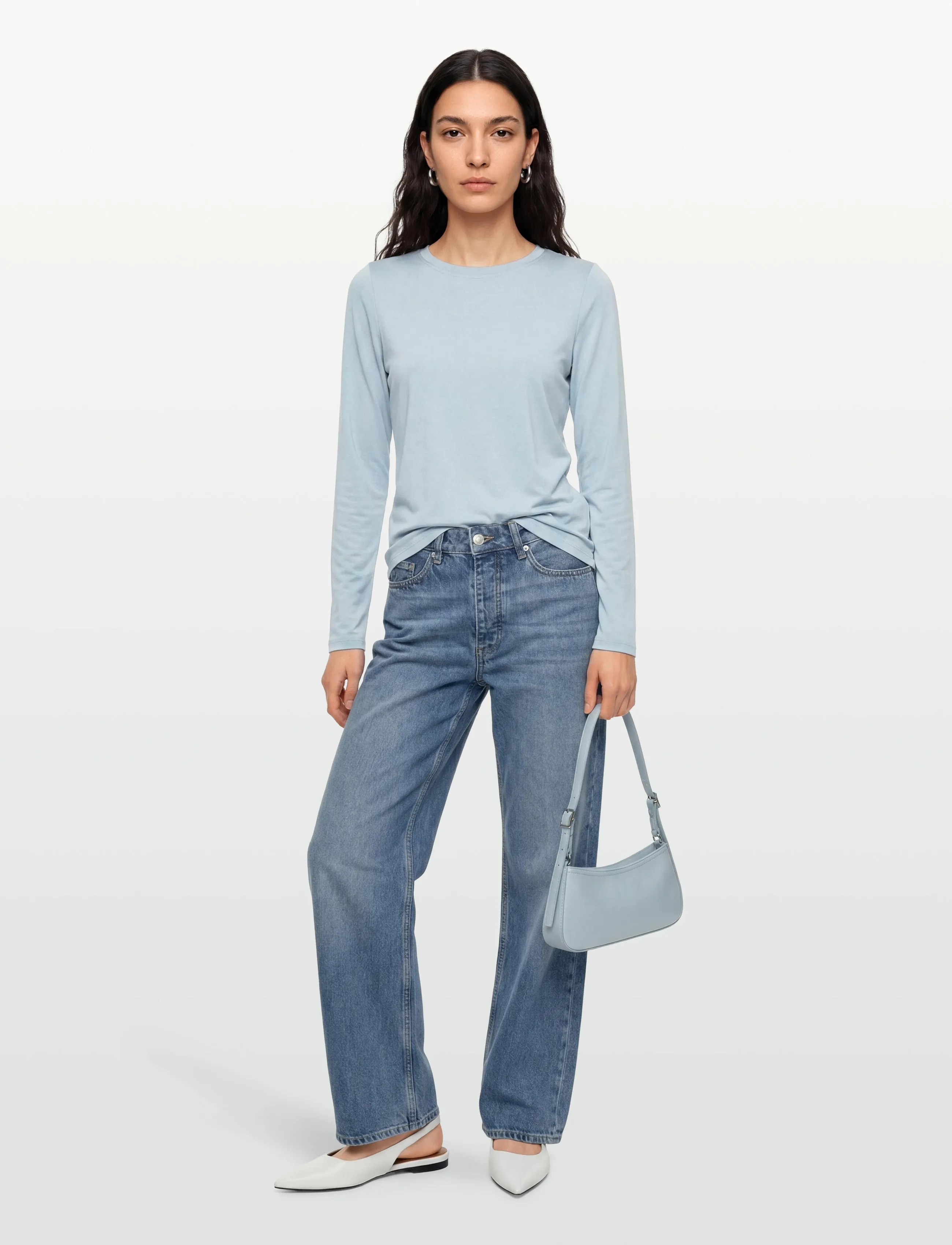 Minimum - Margot Tee 0281 - långärmade toppar - 4115 cashmere blue - 0