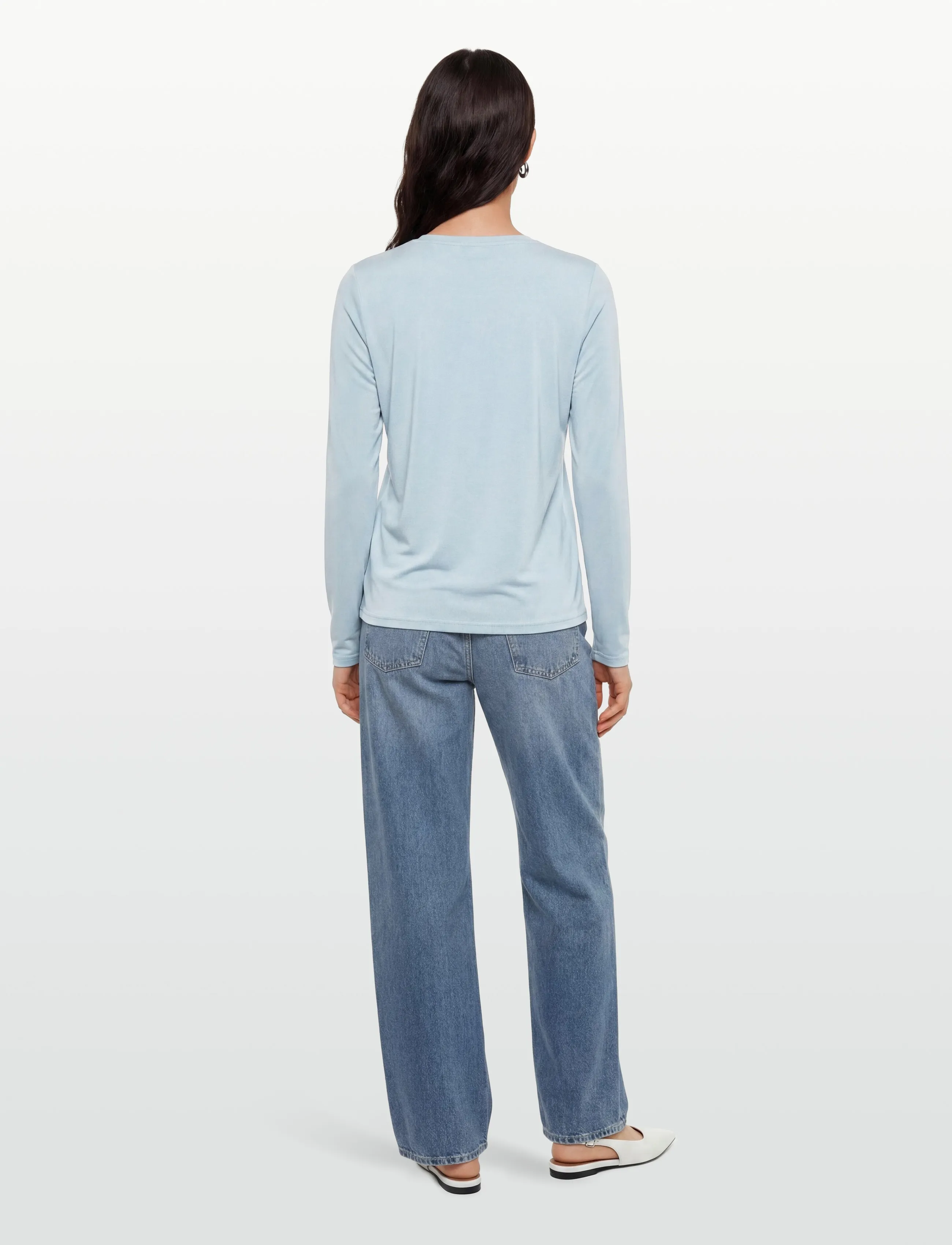 Minimum - Margot Tee 0281 - långärmade toppar - 4115 cashmere blue - 4