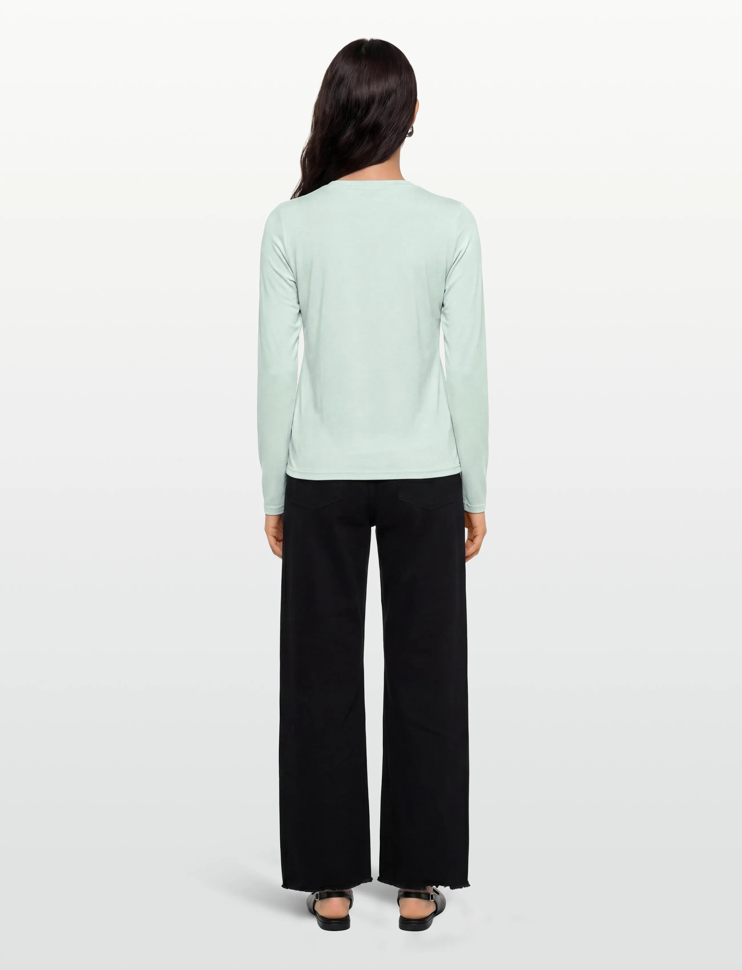 Minimum - Margot Tee 0281 - långärmade toppar - 5204 morning mist - 4