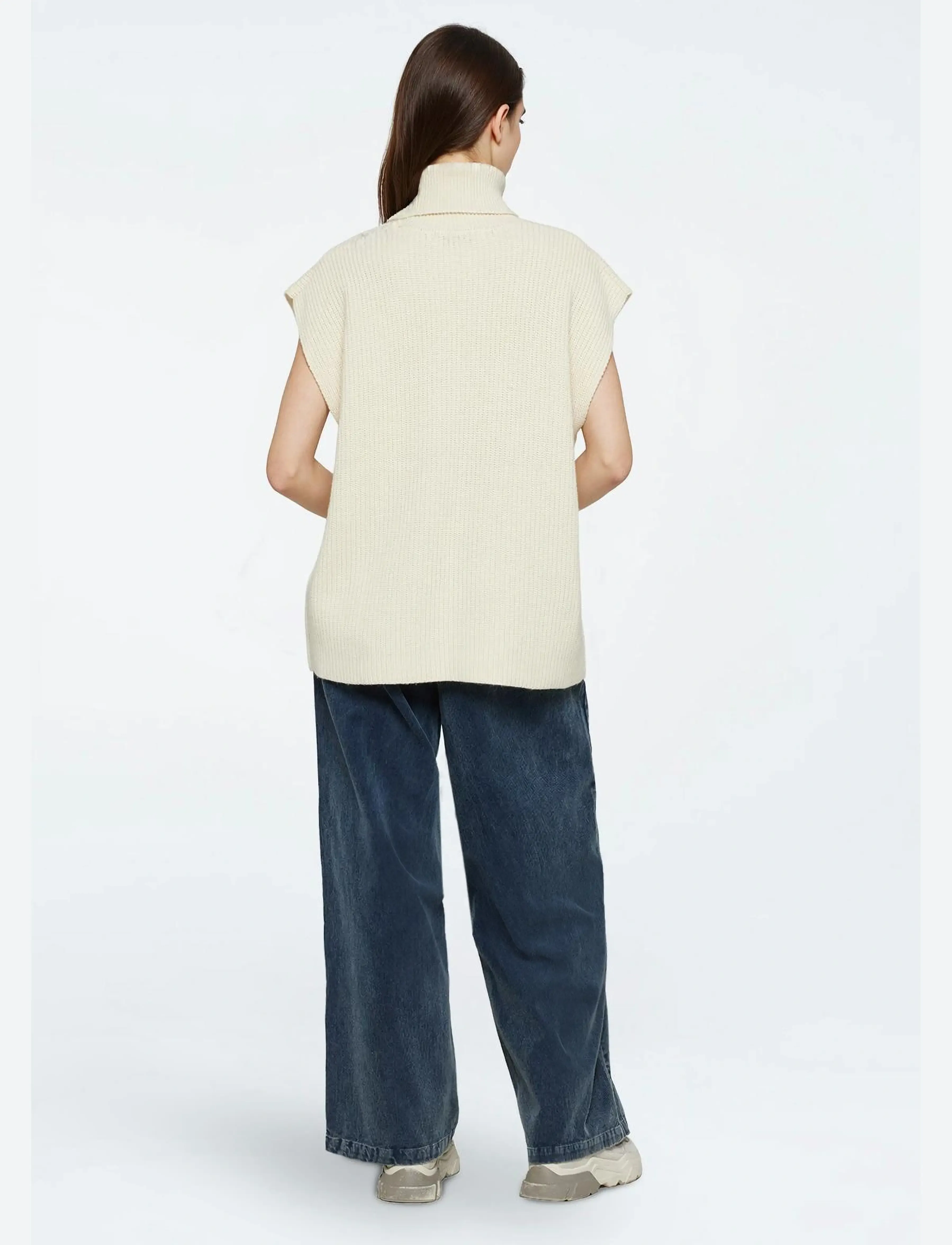 Minimum - Naja knit vest 9954 - strikkevester - 5202 turtledove - 3