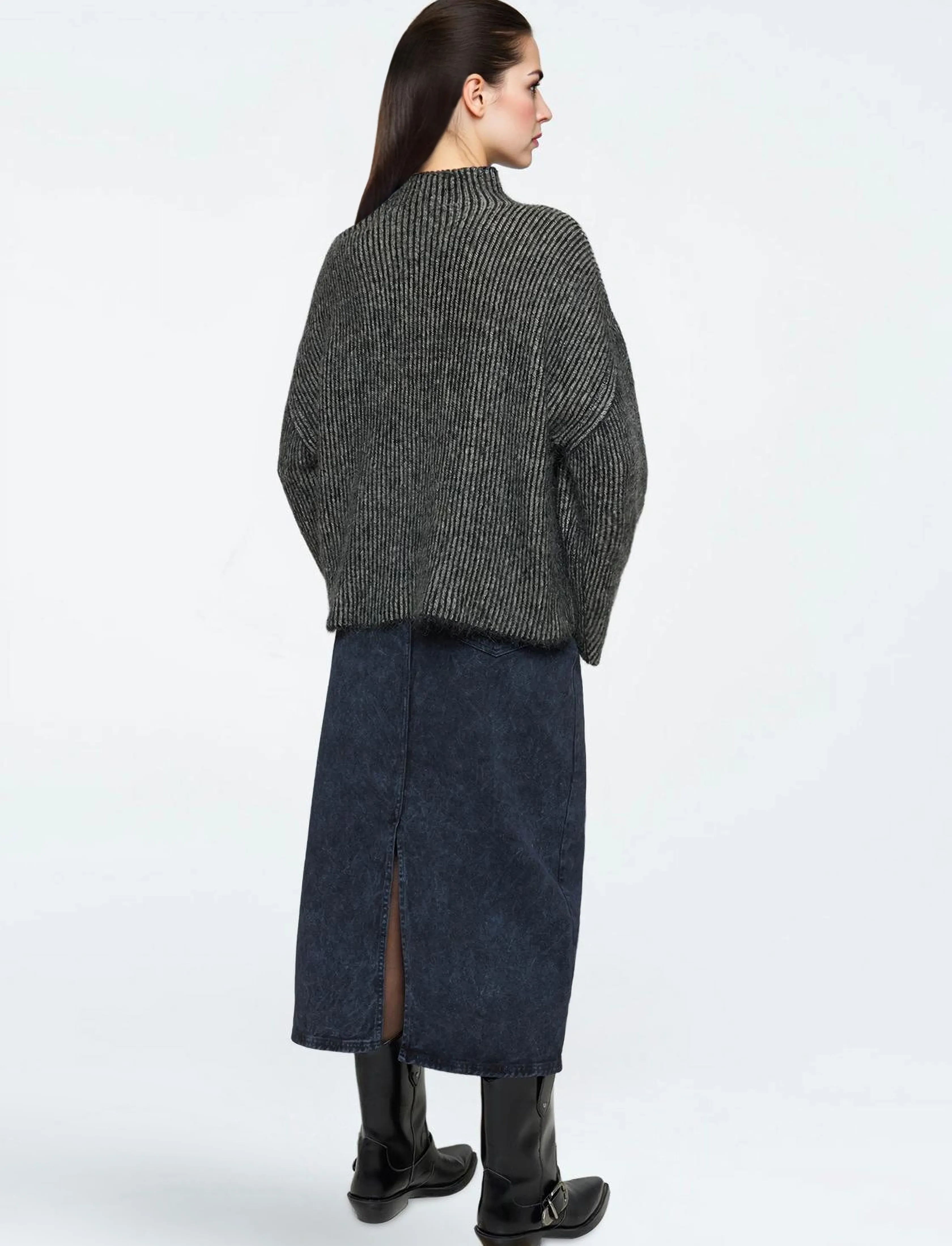 Minimum - Mercy knit 4465 - rullekraver - 999 black - 3