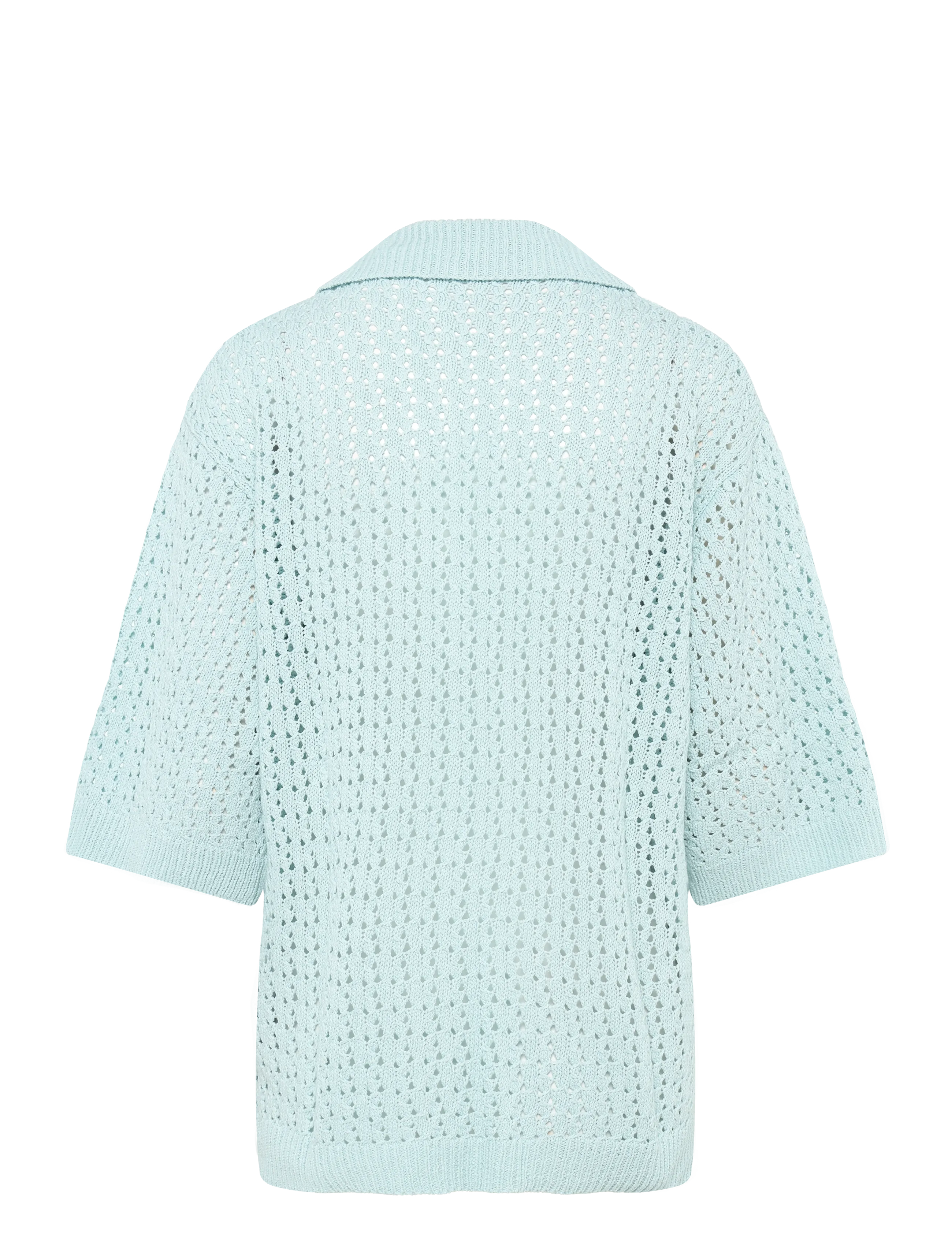 Minimum - Anabelle knit polo 4591 - polosärgid - 5204 morning mist - 2