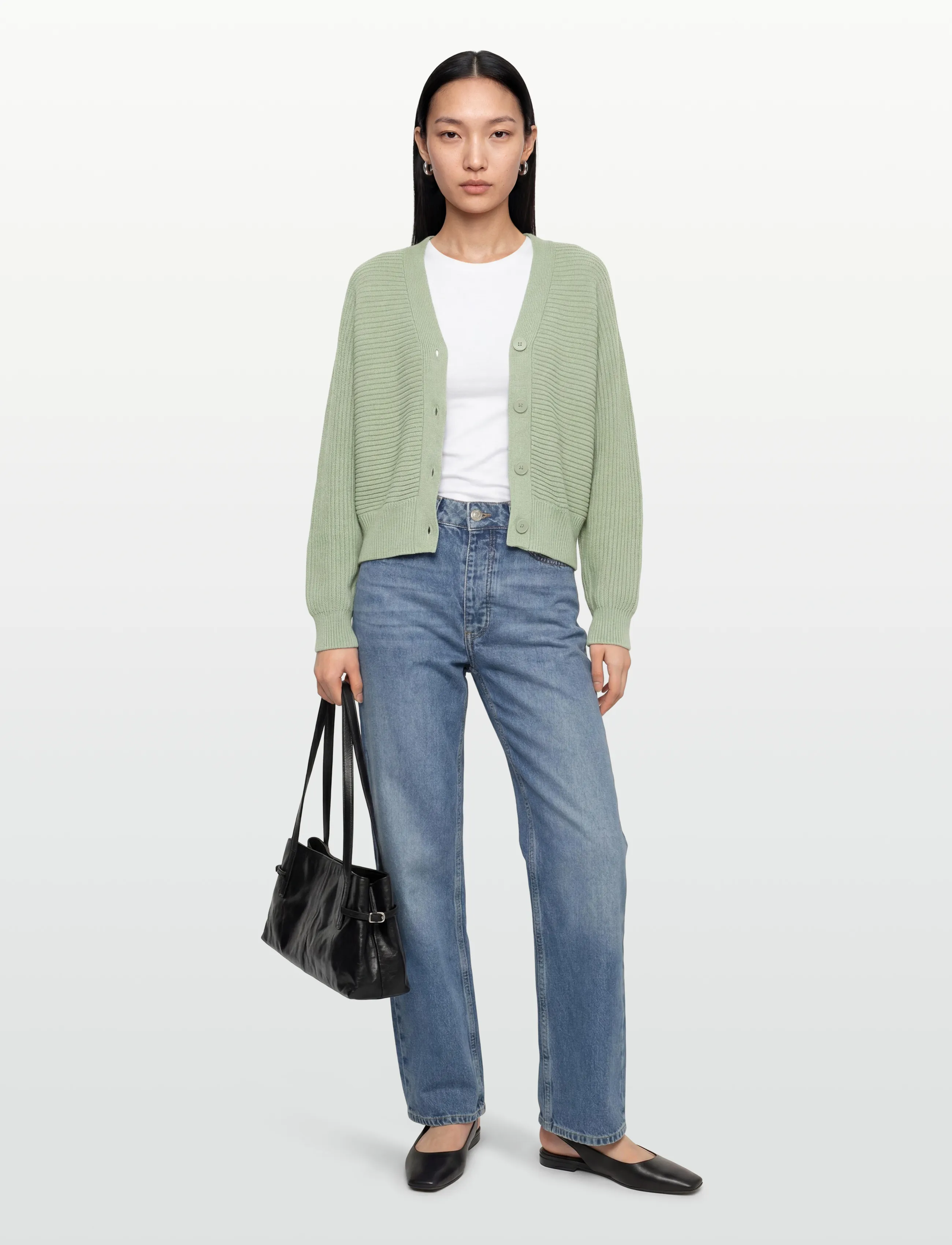 Minimum - Jianna cardigan G035 GOTS - cardigans - 0110 desert sage - 0