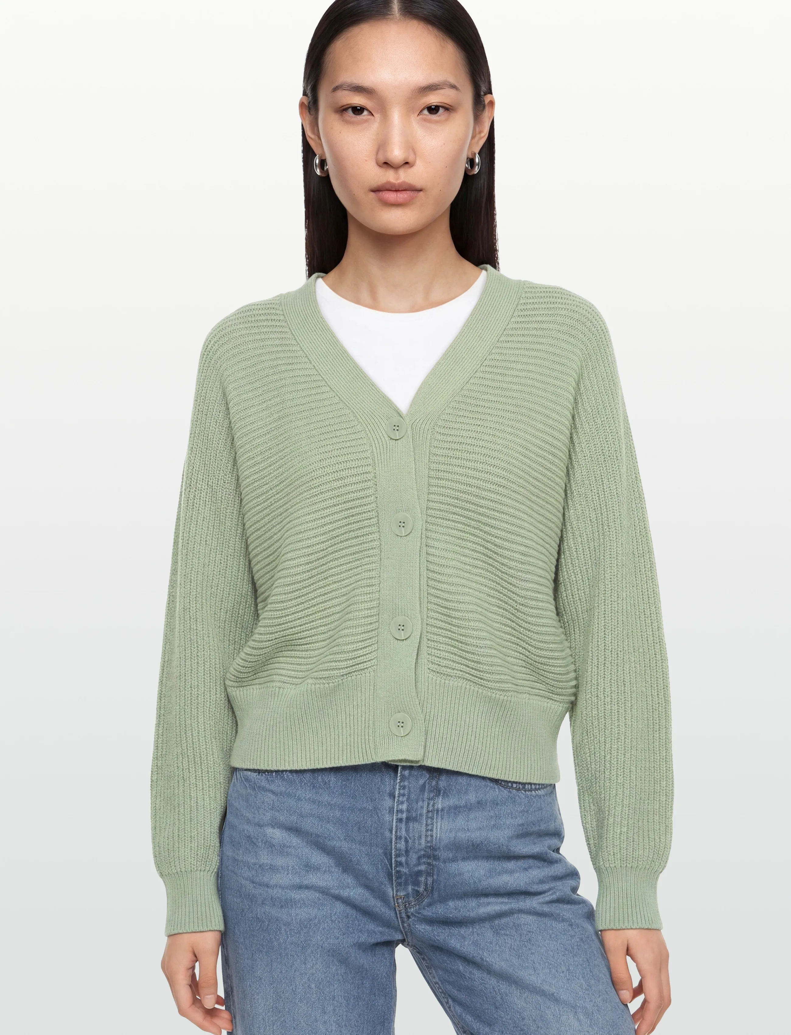 Minimum - Jianna cardigan G035 GOTS - cardigans - 0110 desert sage - 3