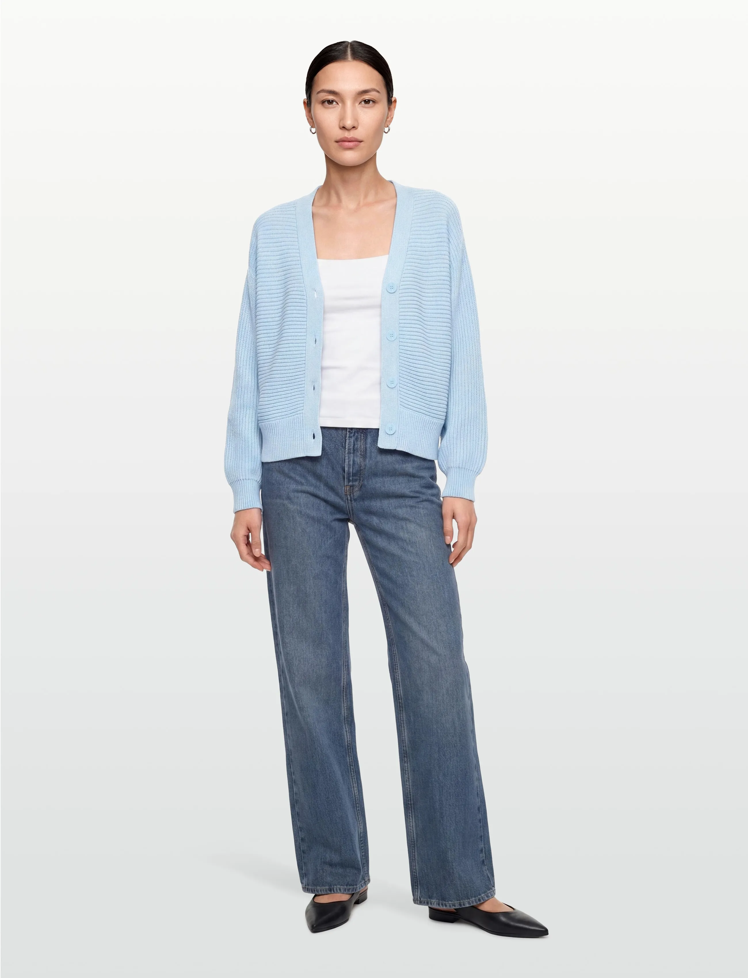 Minimum - Jianna cardigan G035 GOTS - kardiganid - 4115 cashmere blue - 0