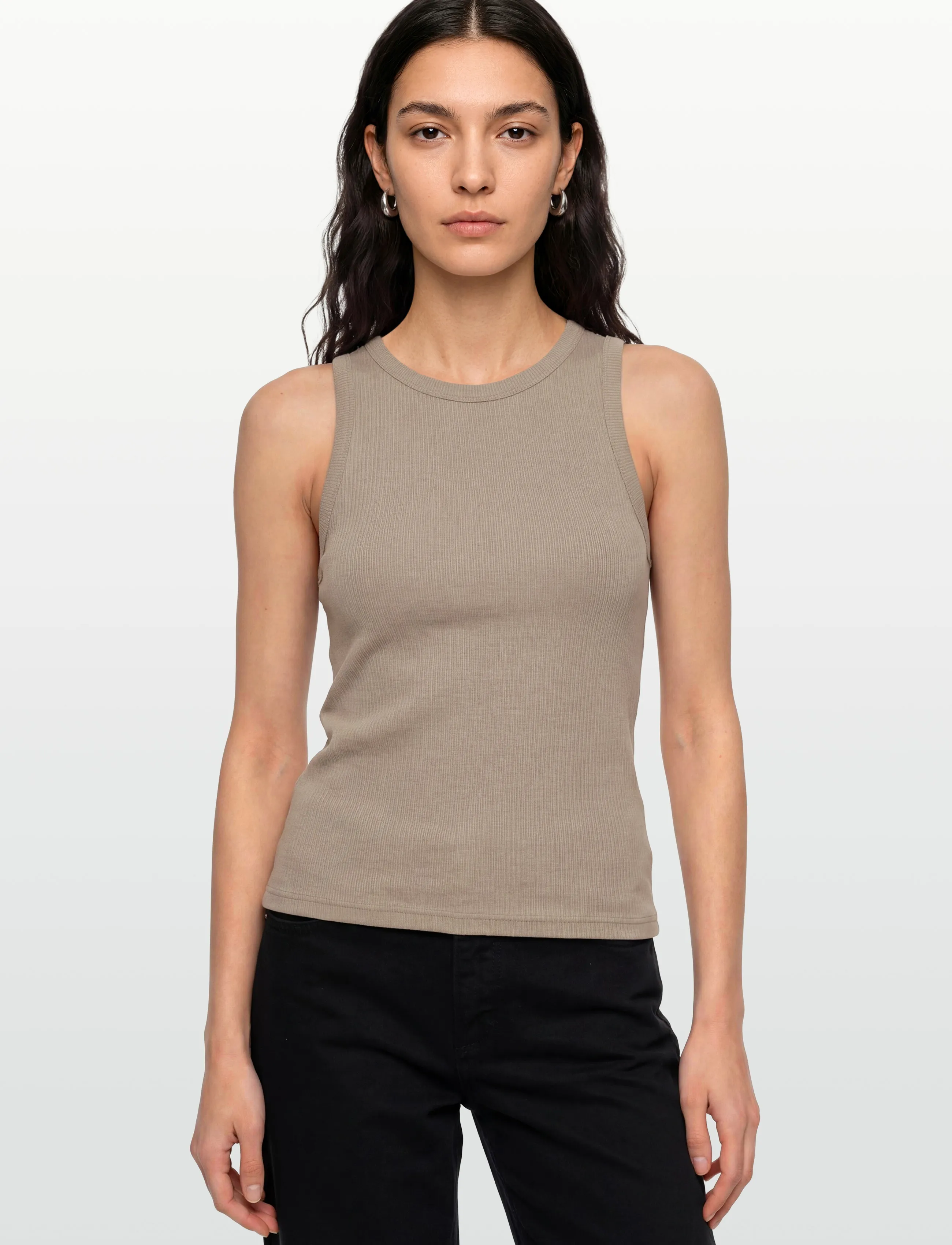 Minimum - Lila tank top G4226 - linnen - 0909 fossil - 3