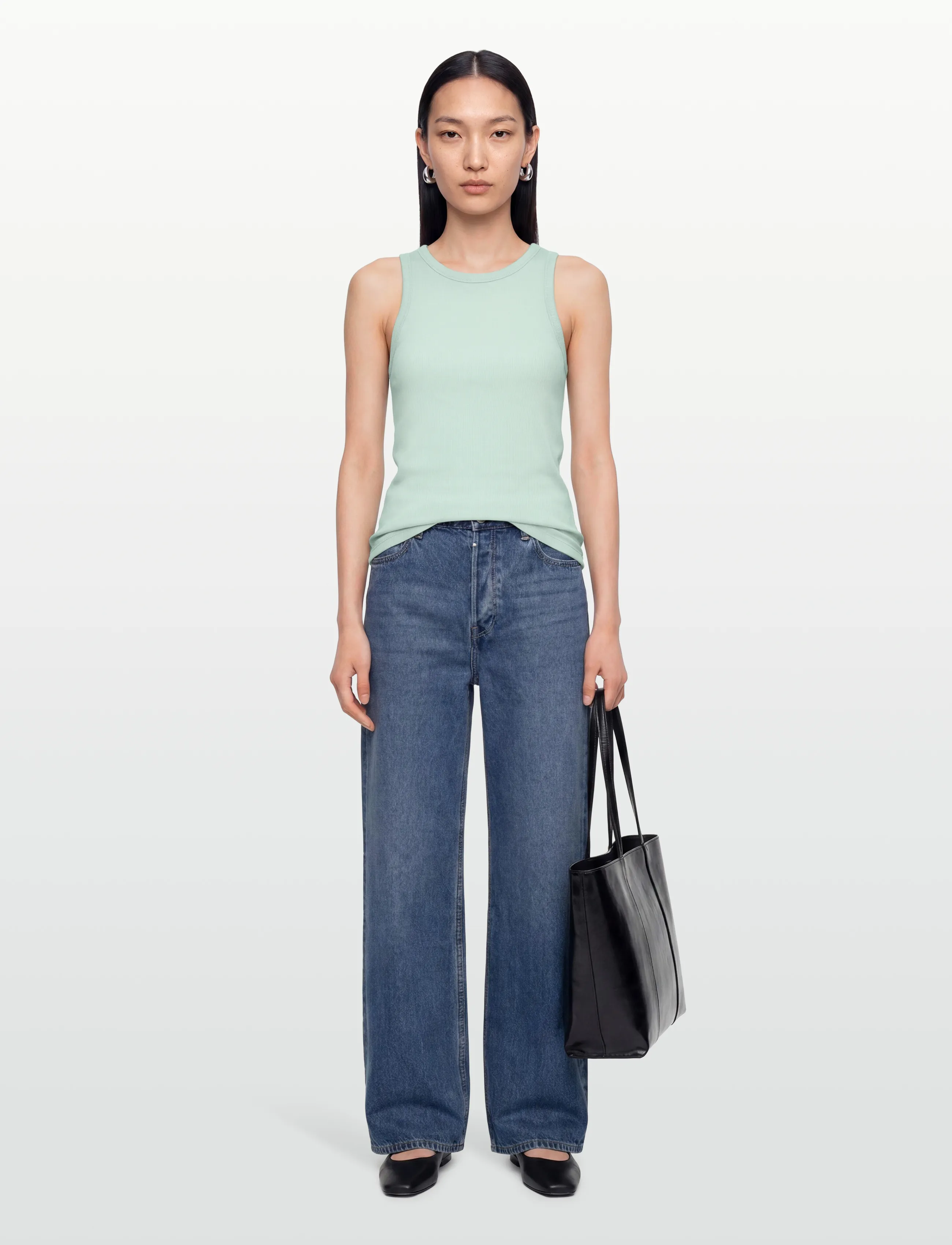 Minimum - Lila tank top G4226 - linnen - 4706 gray mist - 0