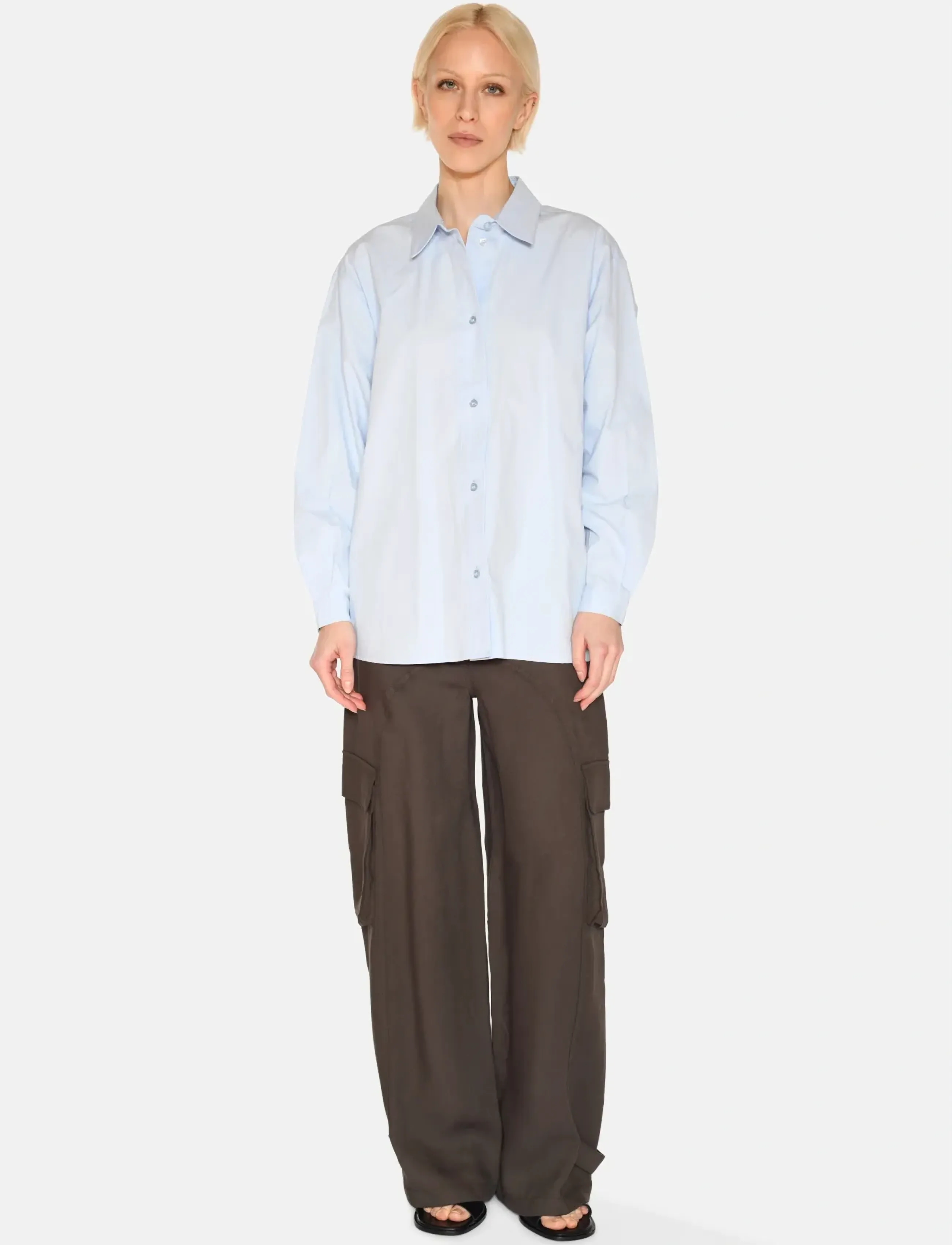 Minimum - Harper shirt 4238 - pikkade varrukatega särgid - 1001 light blue - 3