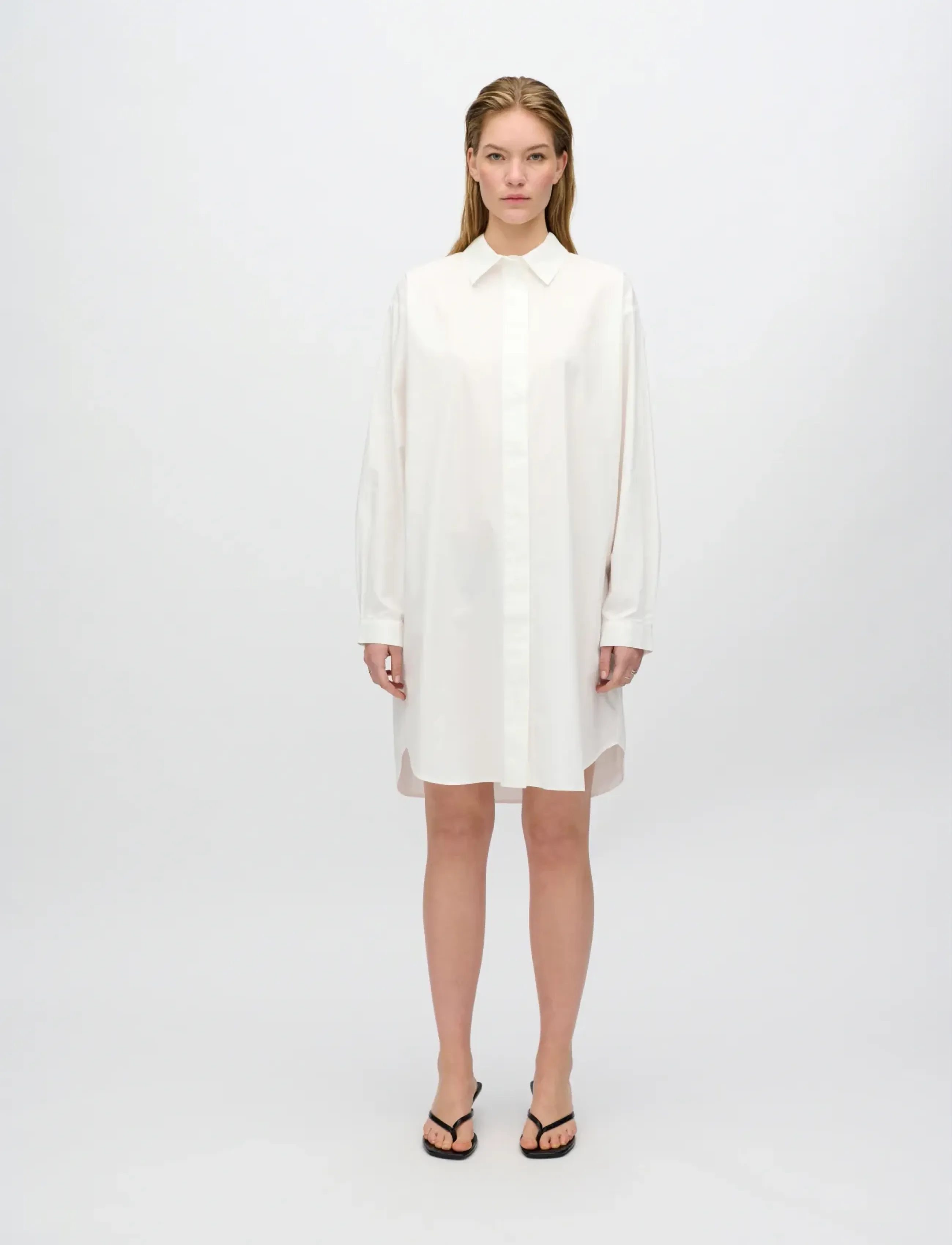 Minimum Hannah dress 4238 - Kjoler - 0608 COCO MILK / white