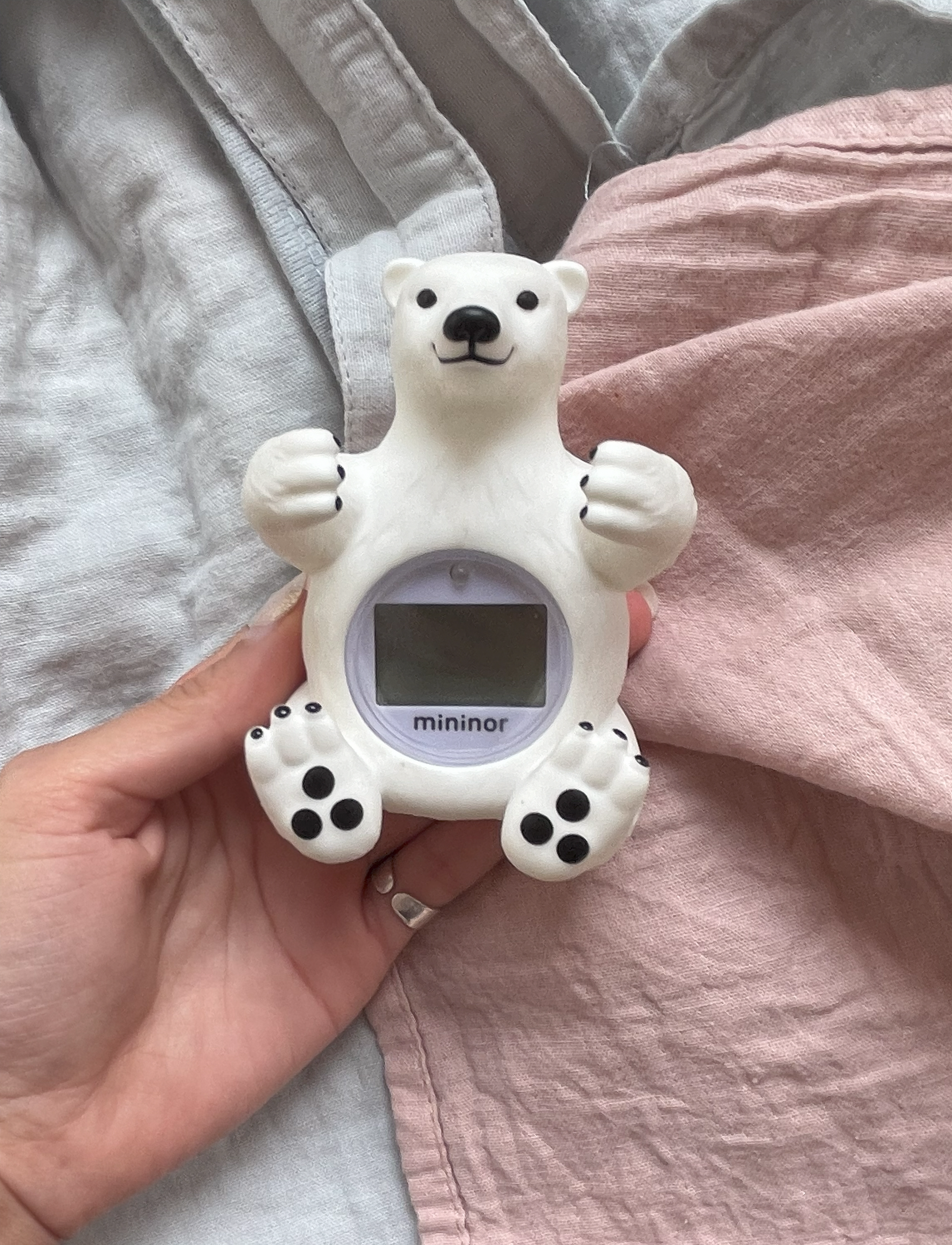 Mininor Bath Thermometer Polar Bear, 0 M, Care & Hygiene, Weiß - Baby Care, Kinder