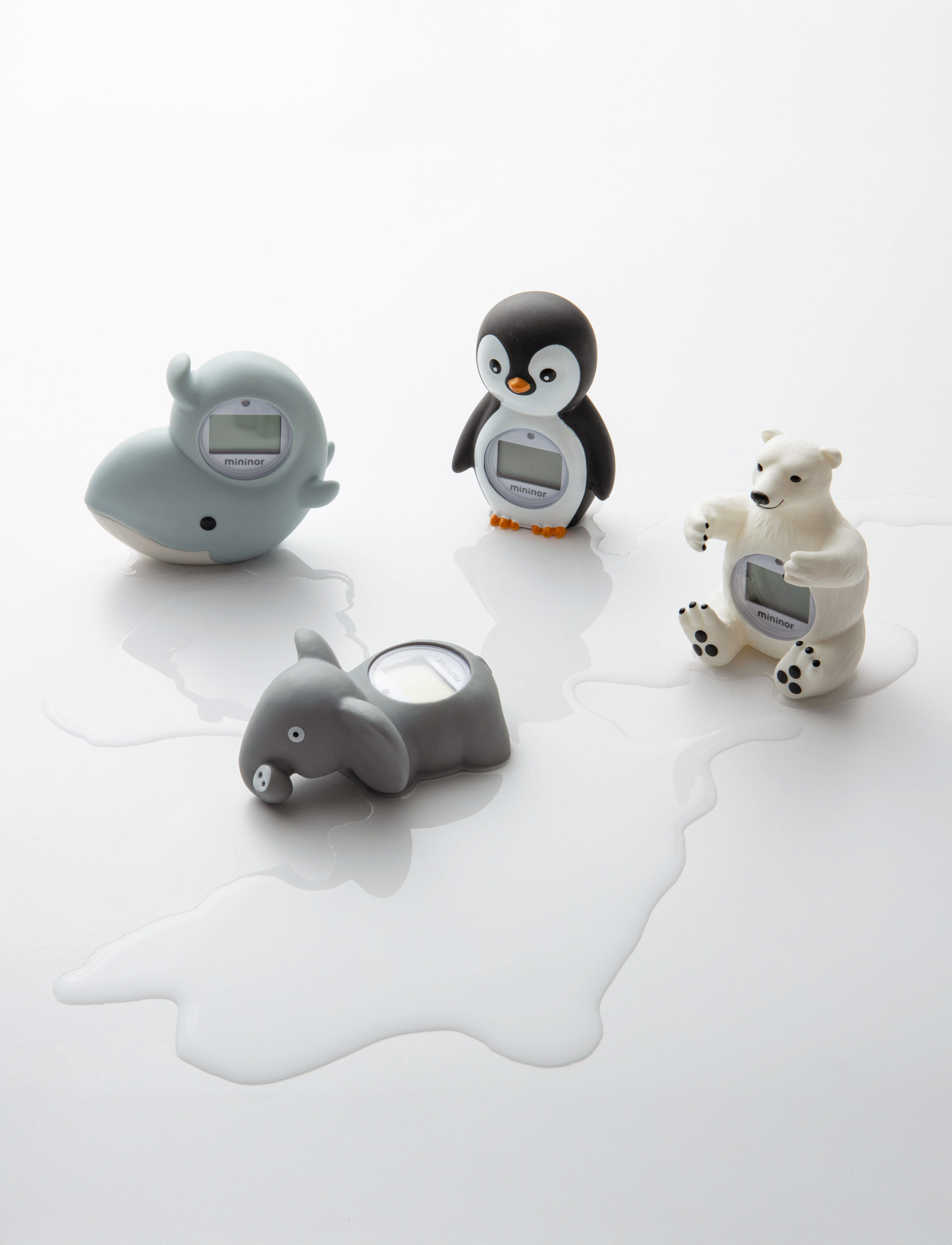 Mininor - Bath Thermometer Penguin - termometer - black - 5
